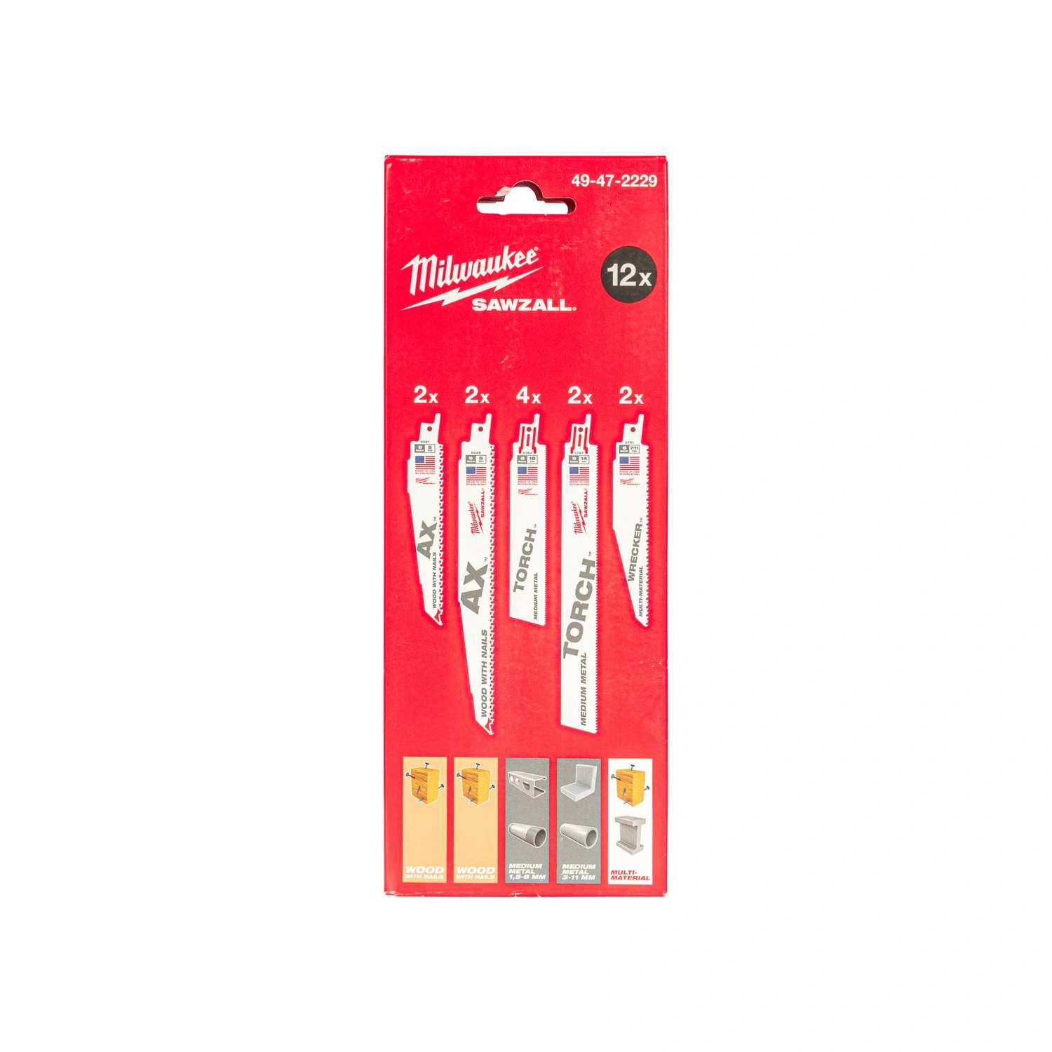 Milwaukee 49472229 Reciprozaagbladen 230mm - 12st