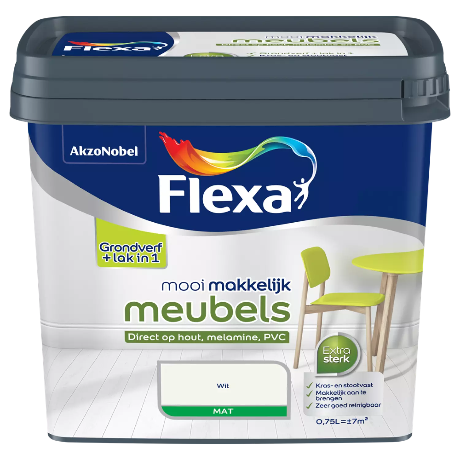 Flexa Mooi Makkelijk Meubels Mat - wit - 0,75L-image