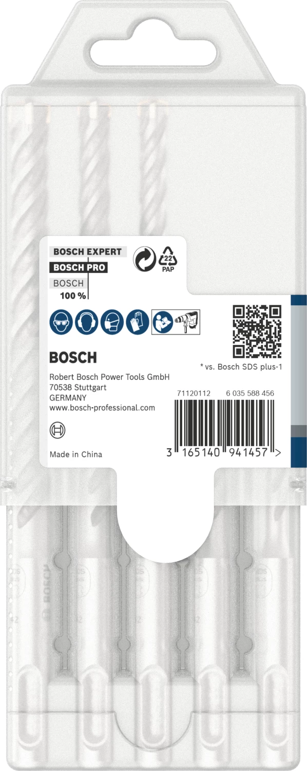 Bosch 2608837138 Jeu de forets à percussion PRO SDS plus-5X - 5,5/6/7/8/10 mm (5 pièces)-image