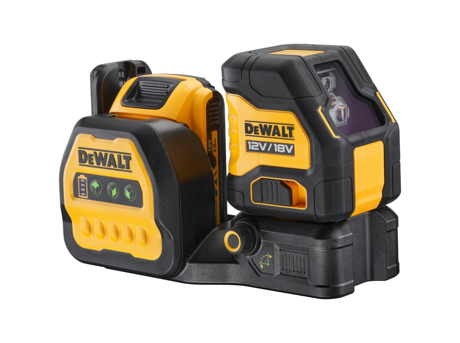 DeWALT DCE088D1G18 12V / 18V Li-ion XR Accu Zelfnivellerende kruislijnlaser set (1x 2.0Ah) in TSTAK koffer - groen-image