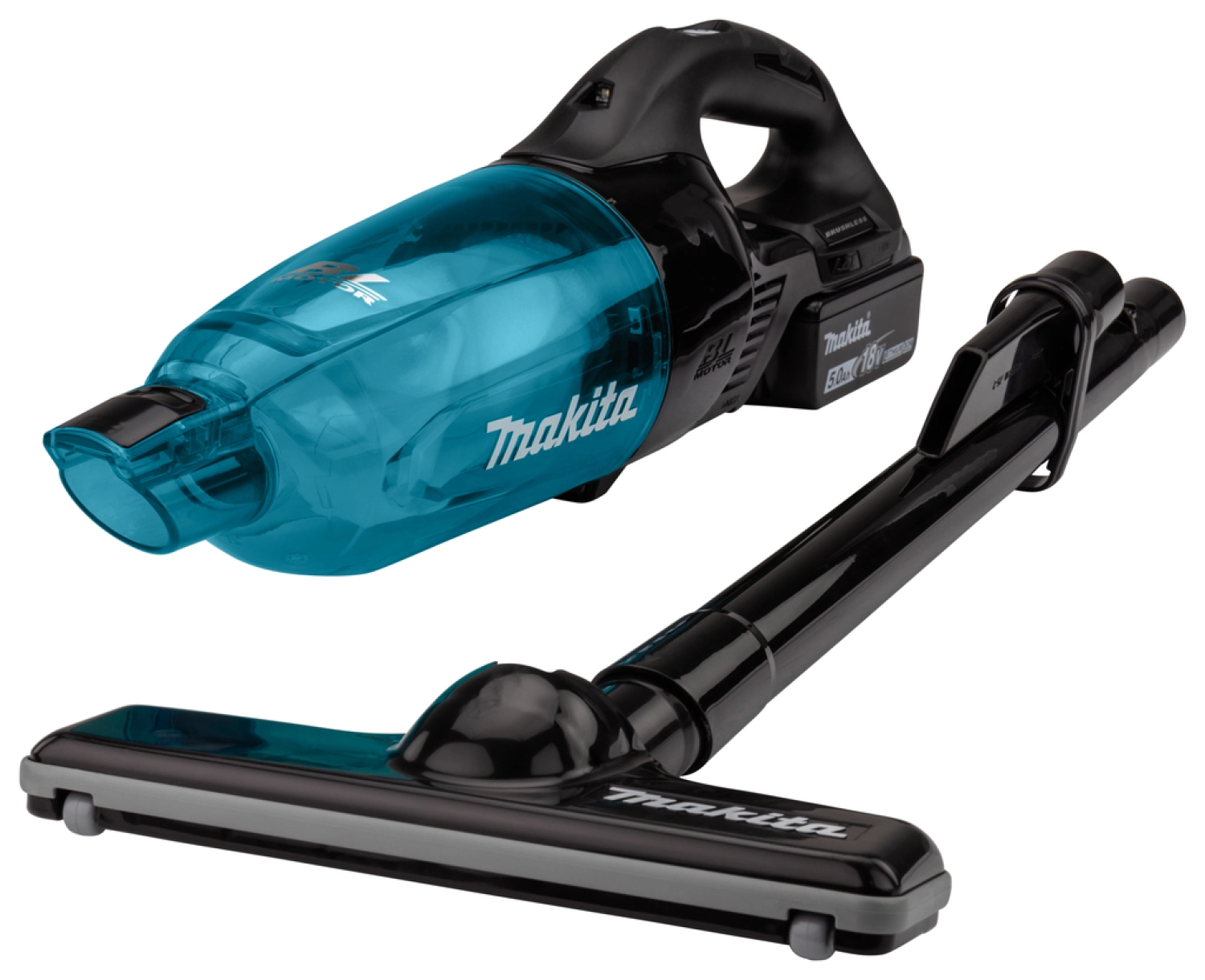 Makita DCL281FRTB 18V Li-Ion accu steelstofzuiger zwart set (1x 5,0Ah) - 1500l/min - koolborstelloos-image