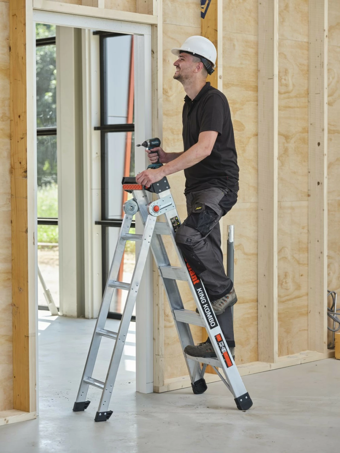 Altrex 503075 King Kombo 3 en 1 escalier multifonctionnel 5 + 3 marches-image