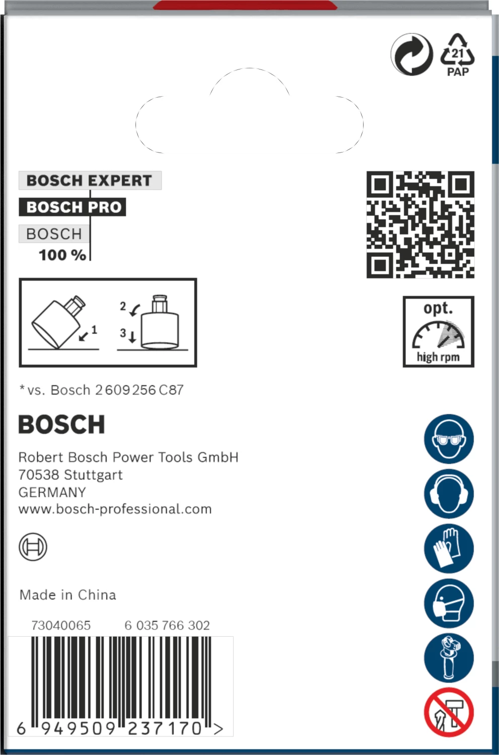 Bosch 2608901565 Scie cloche diamantée PRO Tile PC Plus pour carrelage - 60 mm-image