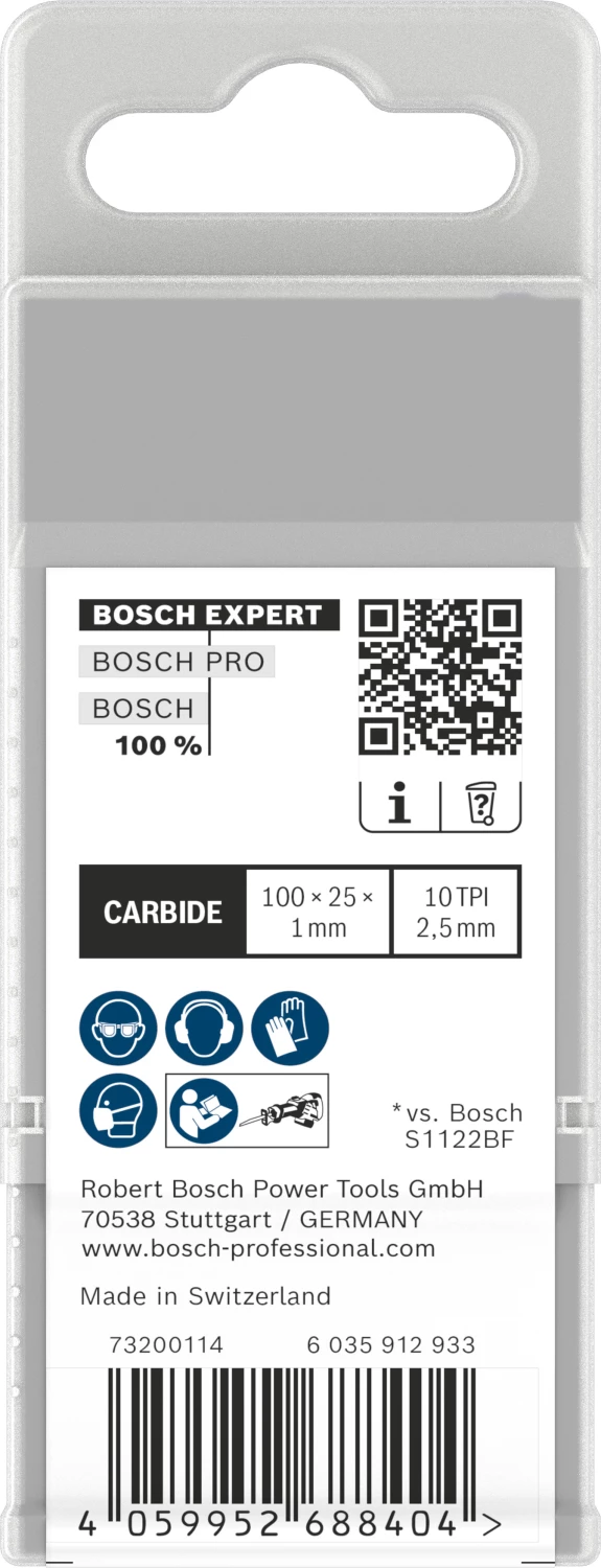 Bosch EXPERT S555HHC Lame de scie sabre Medium-Thick Tough - 50 mm - métal (10 pièces)-image