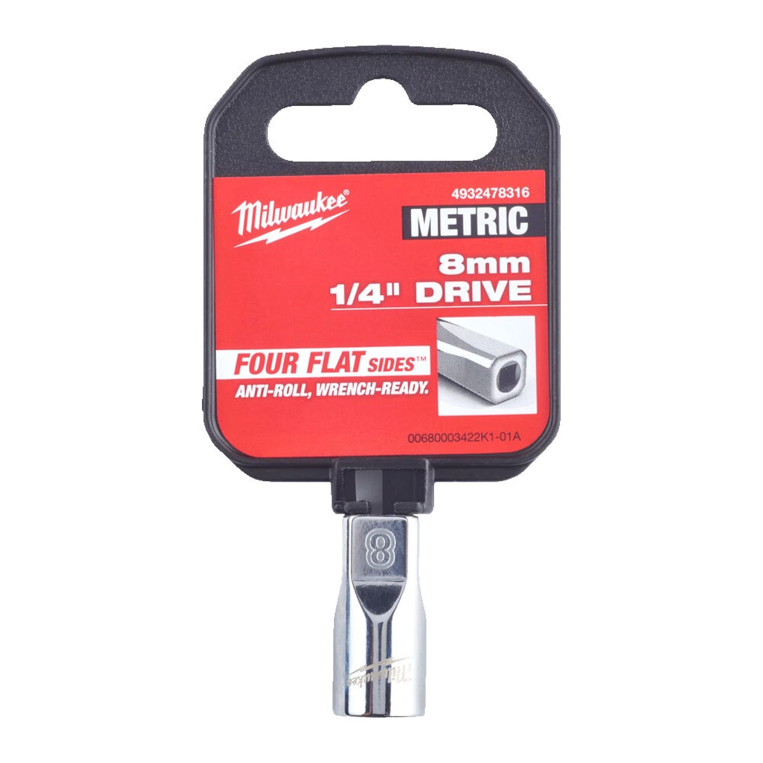 Milwaukee 4932478316 Dop - 1/4" FOUR FLAT™ - 8mm-image