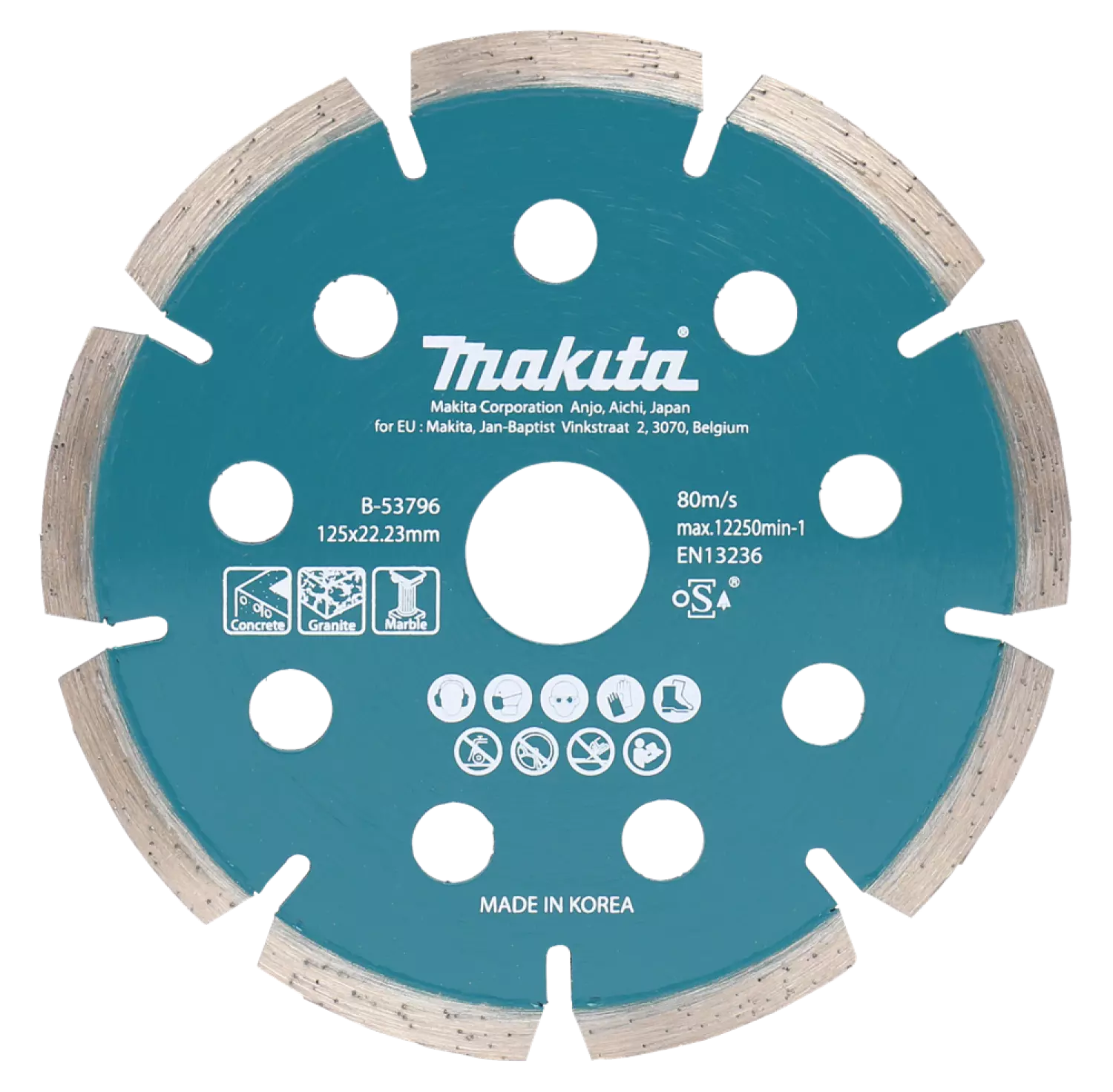 Disque Diamant Makita B -53796 - 125 x 1,6 x 22,23 mm - Béton-image