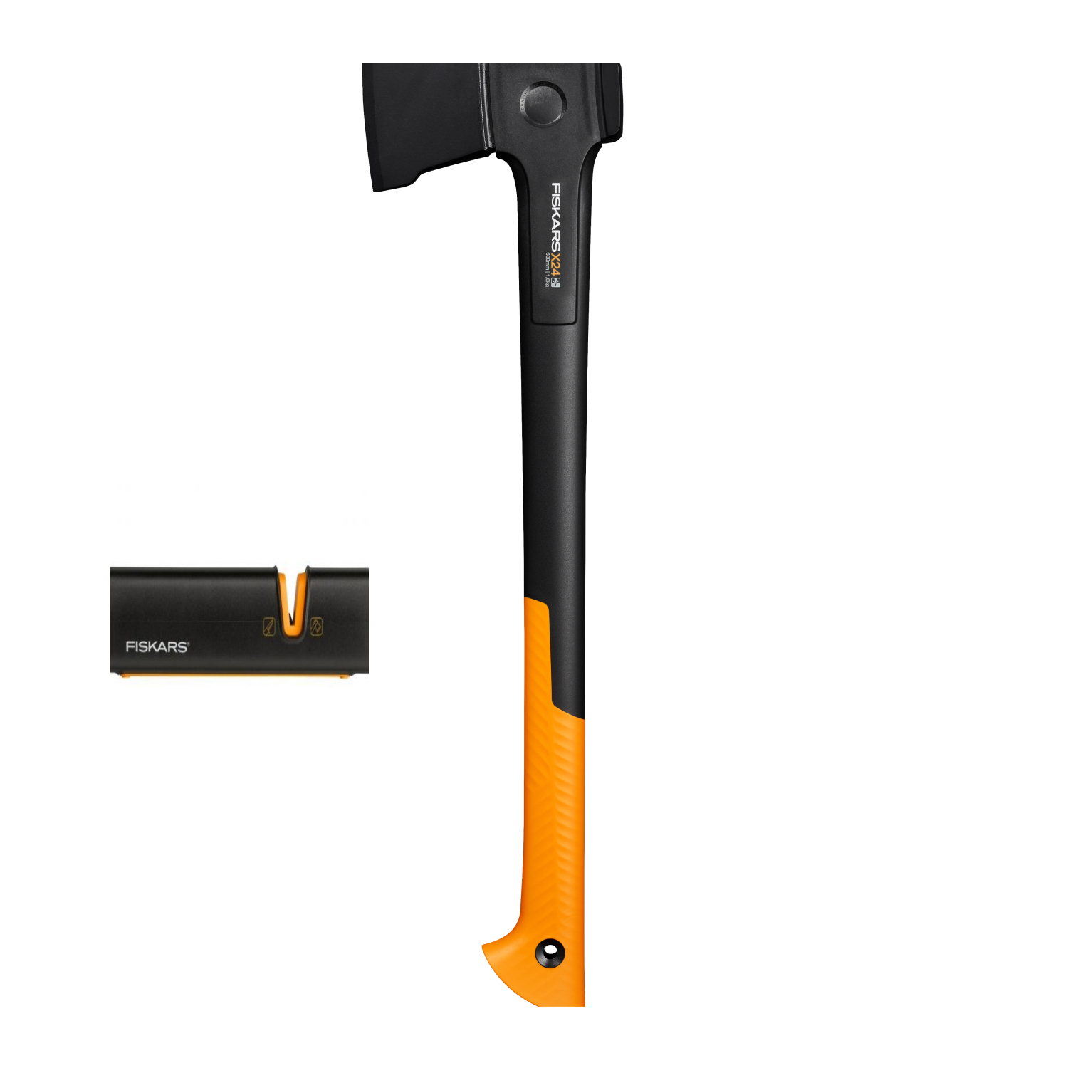 Fiskars 1069104 Hache universelle X-Series X24 M incl. Hache XSharp et aiguiseur de couteaux - 600mm-image