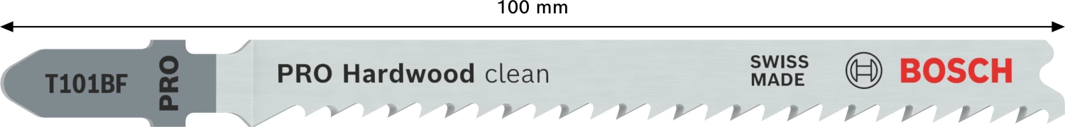 Bosch 2608634234 - Lame de scie sauteuse T101 BF Clean for Hard Wood 5x-image