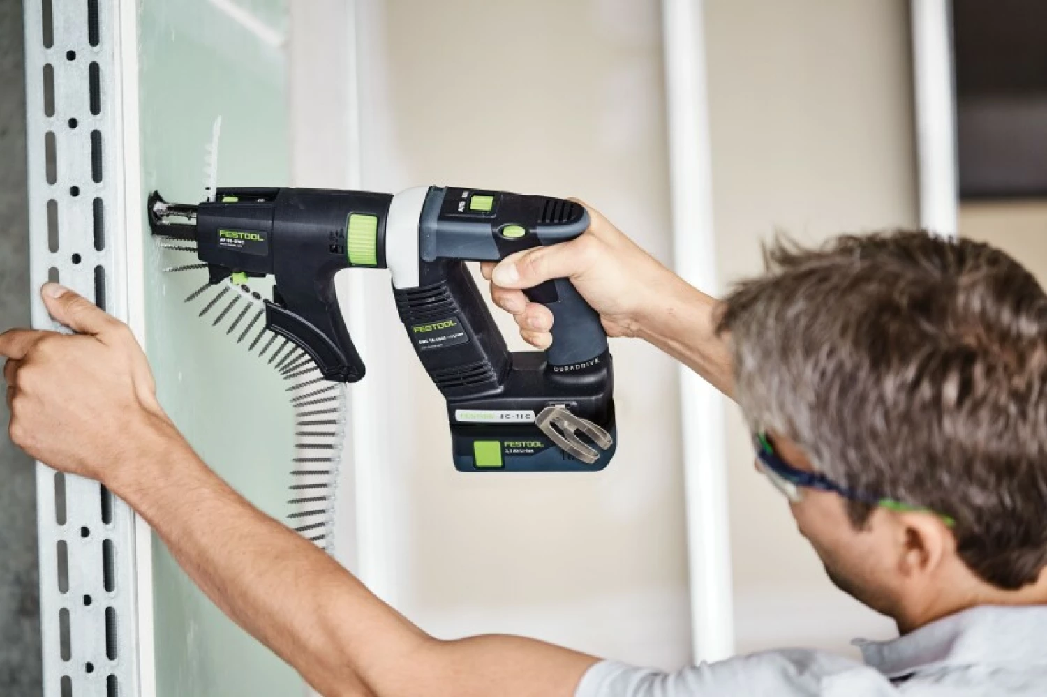 Festool DURADRIVE DWC 18-4500-Basic 18V Li-Ion accu bandschroefmachine body in systainer - 14Nm - 55mm-image