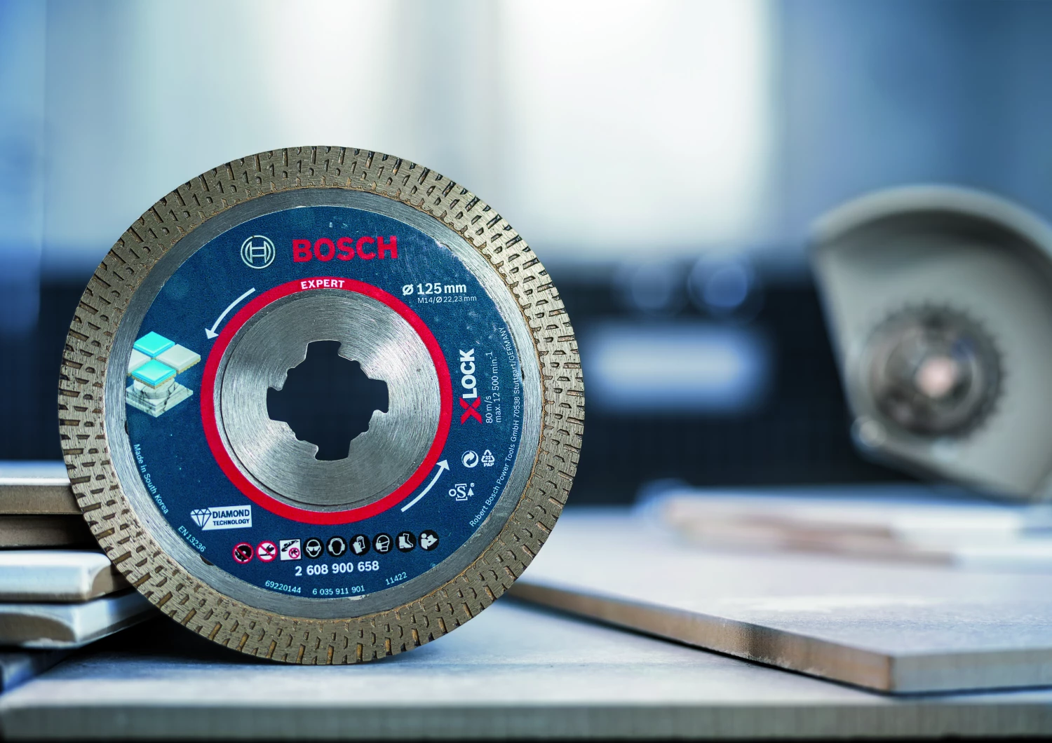 Bosch EXPERT 2608900658 - EXPERT Disque diamanté X-LOCK Hard Ceramic 125 x 22,23 x 1,4 x 10 mm-image