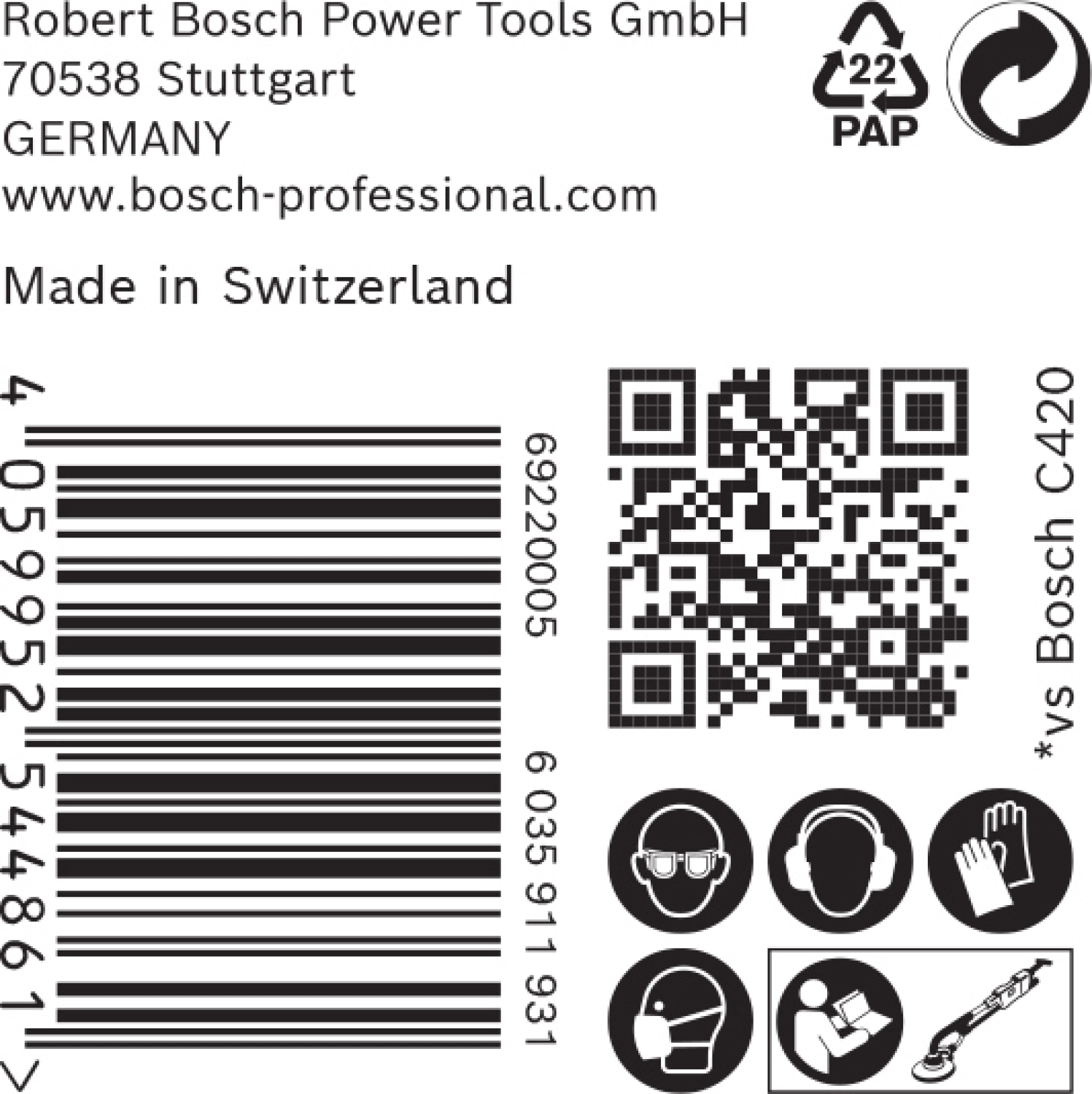 Bosch 2608901148 Papier de ponçage C470 - K80 - 225 mm (25e)-image