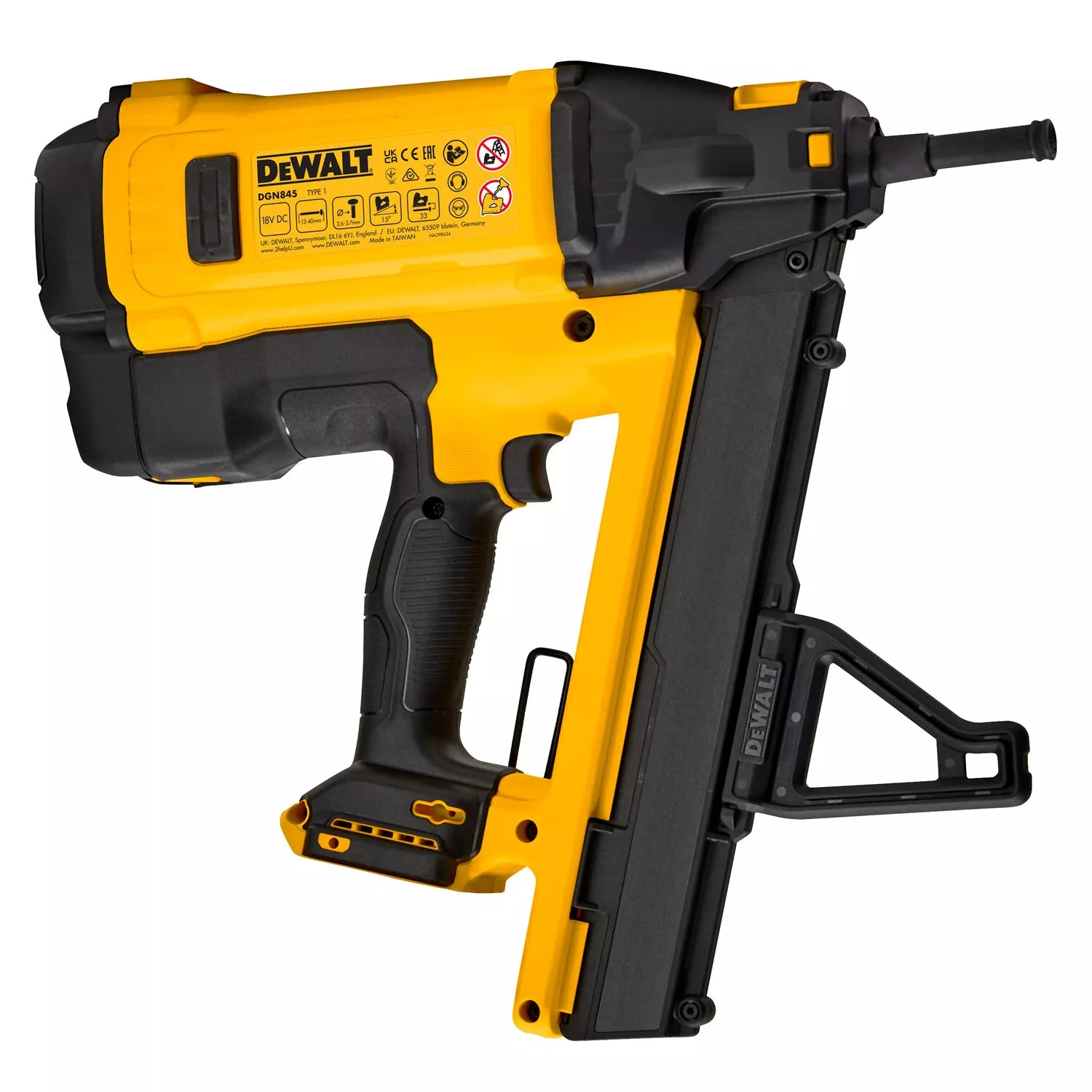 DeWALT DGN845N 18 V Li-ion C6 TRAK-IT Agrafeuse à béton à gaz - 13-40 mm-image