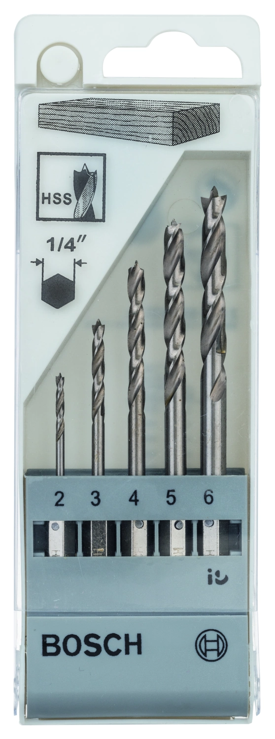 Bosch 2608595525 Jeu de 5 forets à bois PRO - 2/3/4/5/6 mm-image