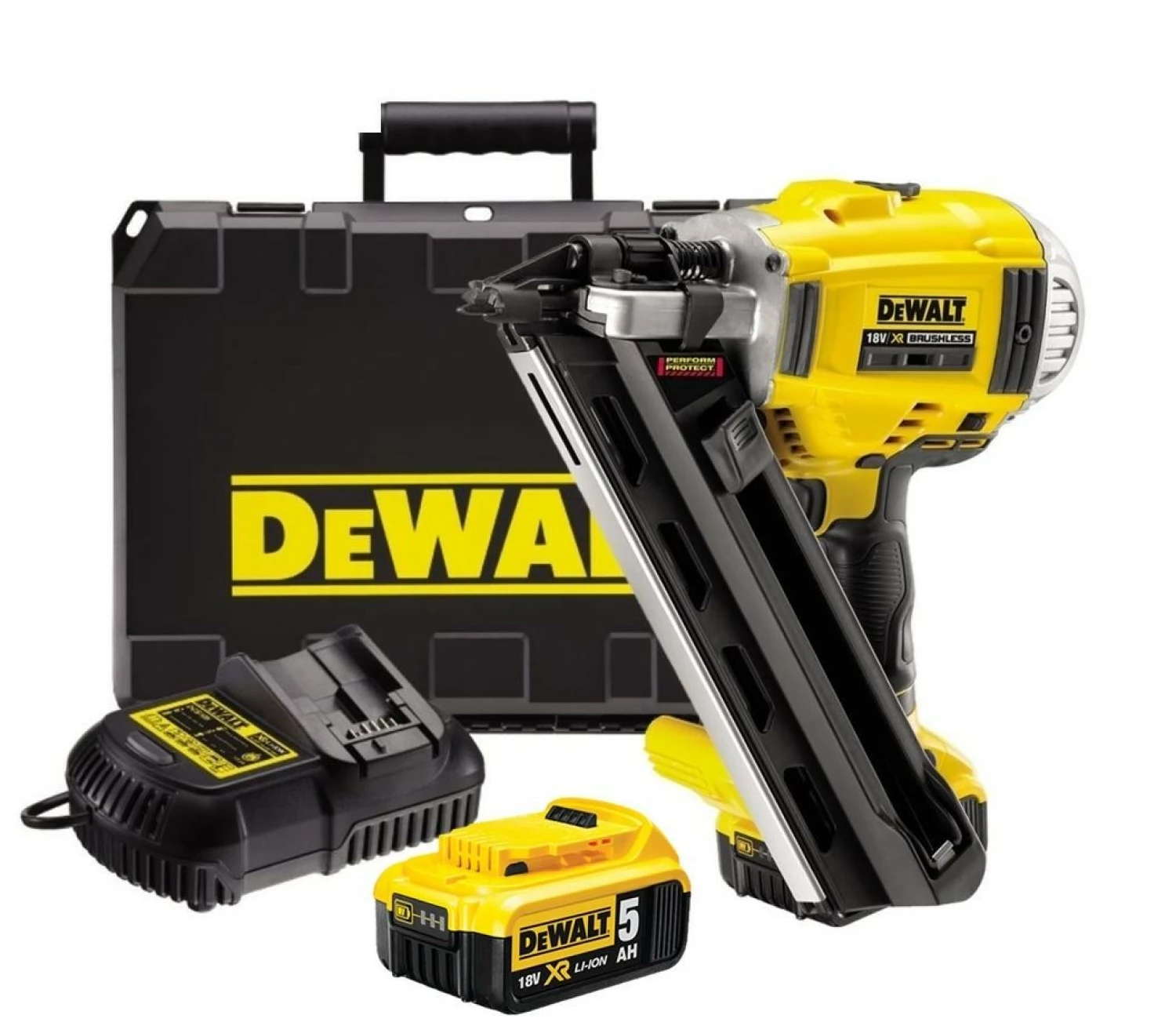 DeWALT DCN692P2 18V Li-Ion Accu constructie tacker set (2x 5.0Ah accu) in koffer - 50-90mm - koolborstelloos-image