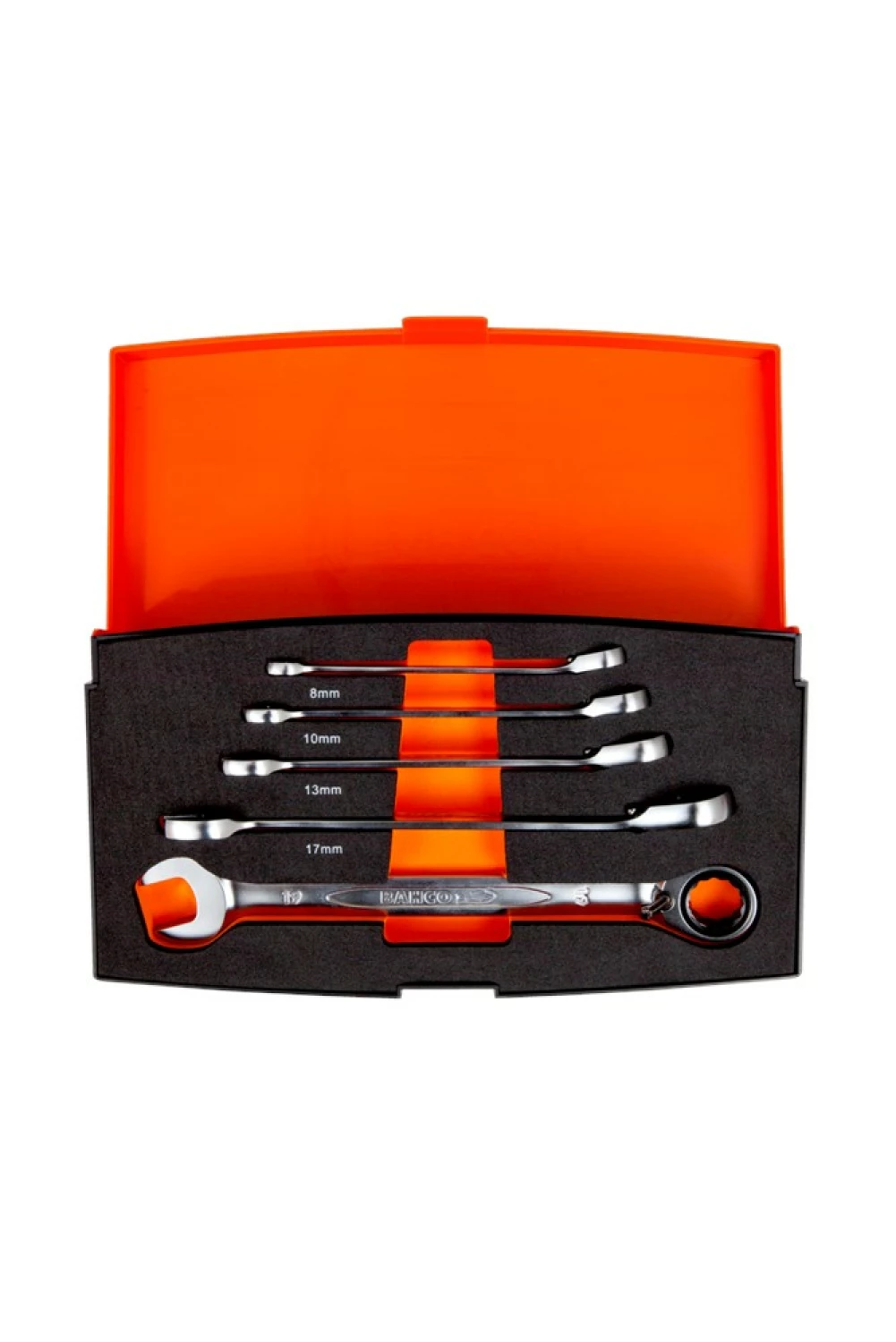 Bahco 1RM/S5 - Jeu de clés mixtes à cliquet, métriques - 5 pcs/boîte plastique-image