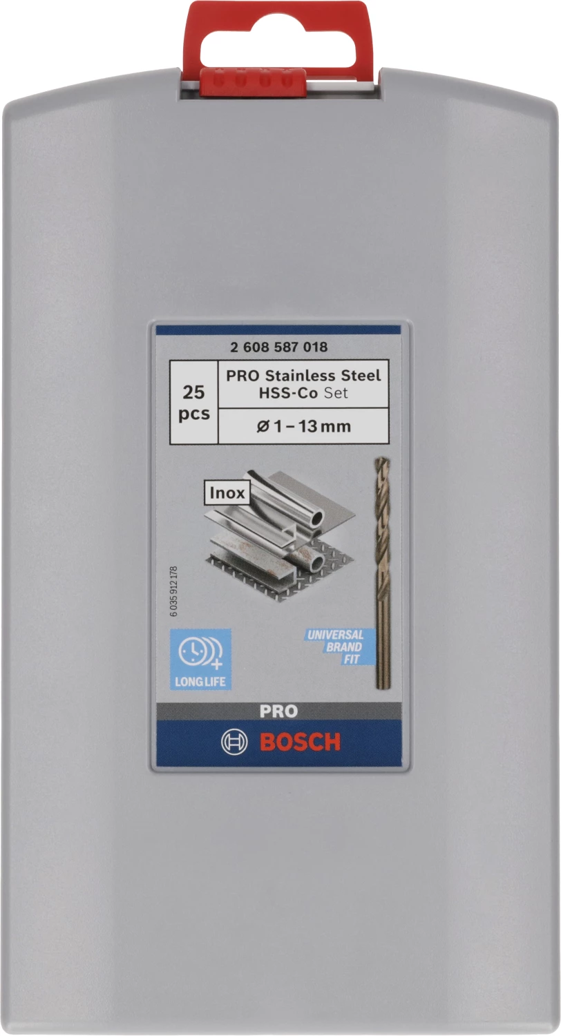 Bosch 2608587018 - Set 25 pièces foret à métaux HSS-Co, DIN 338 ProBox 1-13 mm-image