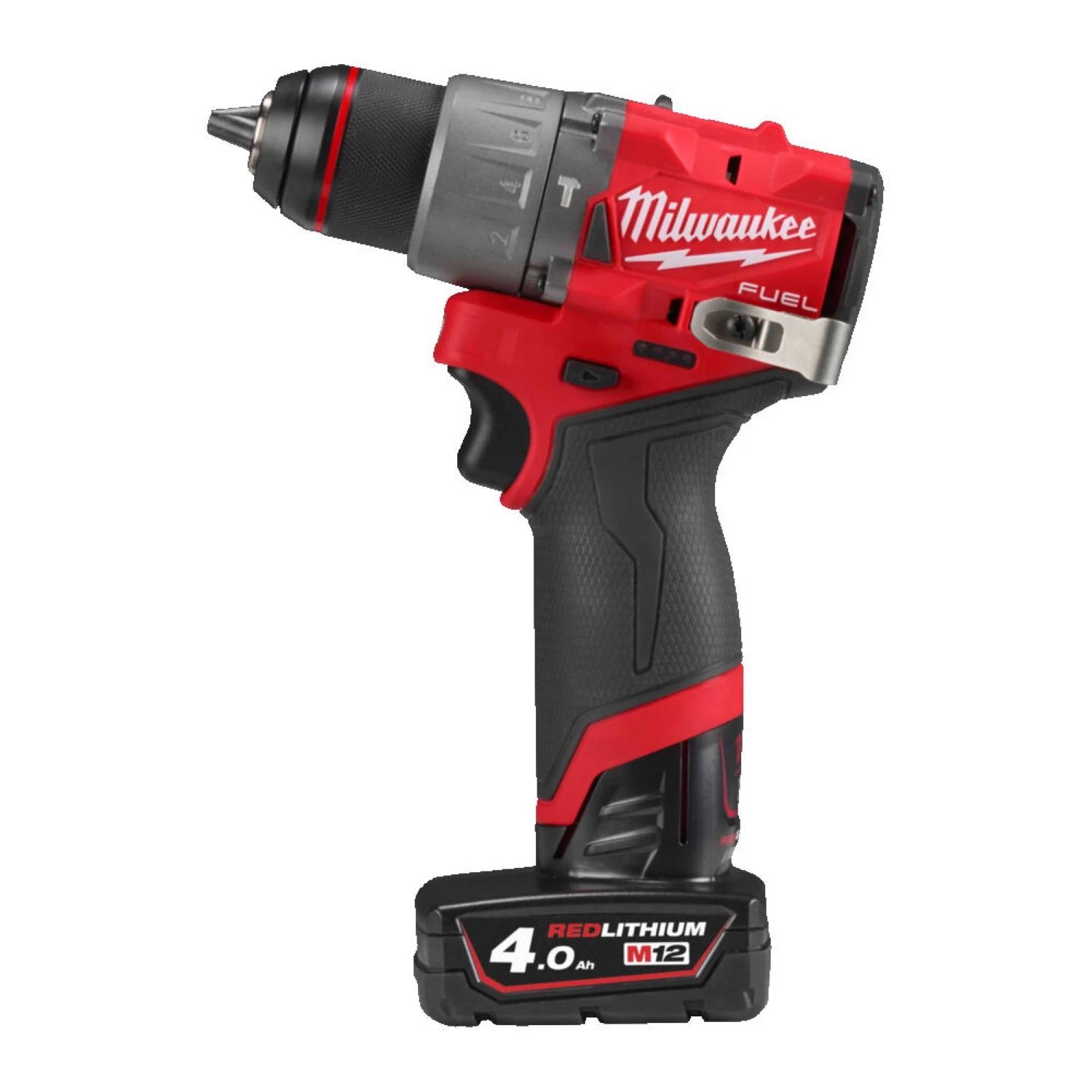 Milwaukee M12 FPD2-402X 12V Li-Ion accu subcompacte slagsboormachine set (2x 4.0Ah accu) in HD Box - 45 Nm-image