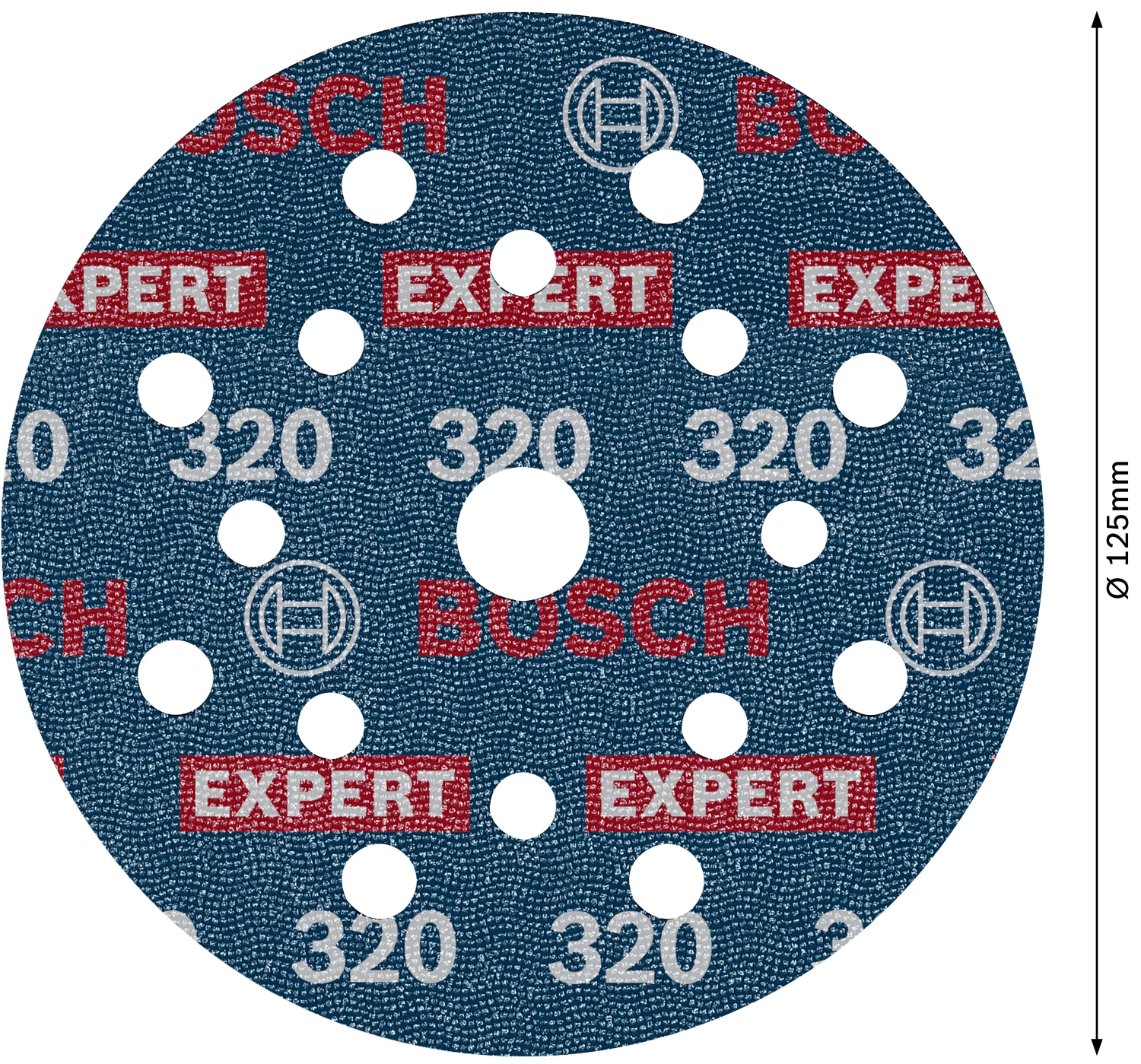 Bosch 2608902405 Disque abrasif EXPERT O780 avec support film - 125 mm - K320 (6 pièces)-image