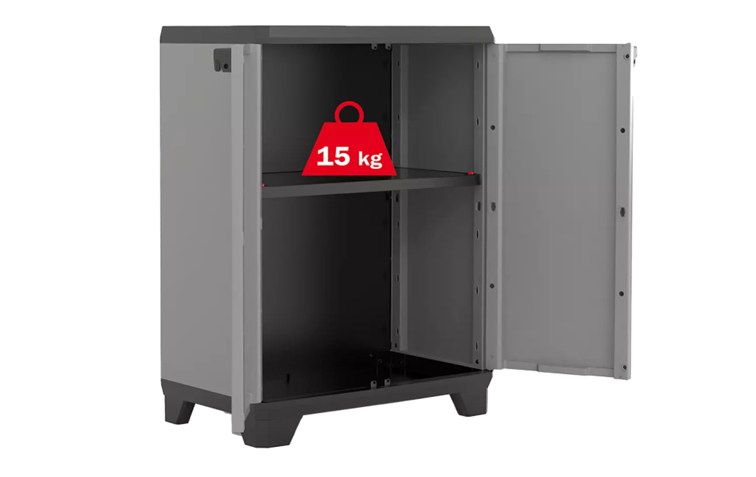 Keter 241060 Armoire de rangement basse Stilo - 39 x 68 x 90 cm-image