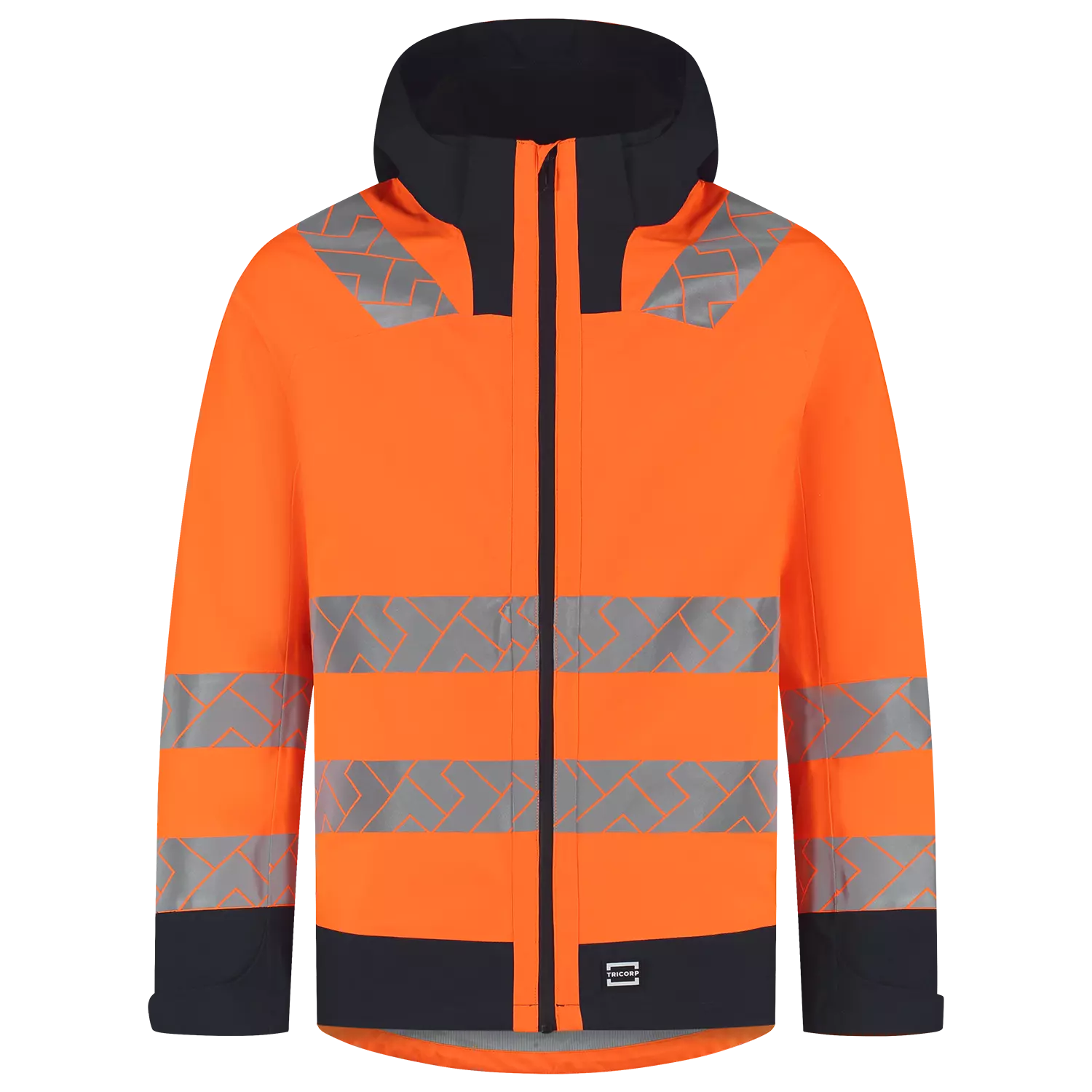 Tricorp 406108 Regenjas Techshell High Vis Redefined - FluororangeInk - XL-image