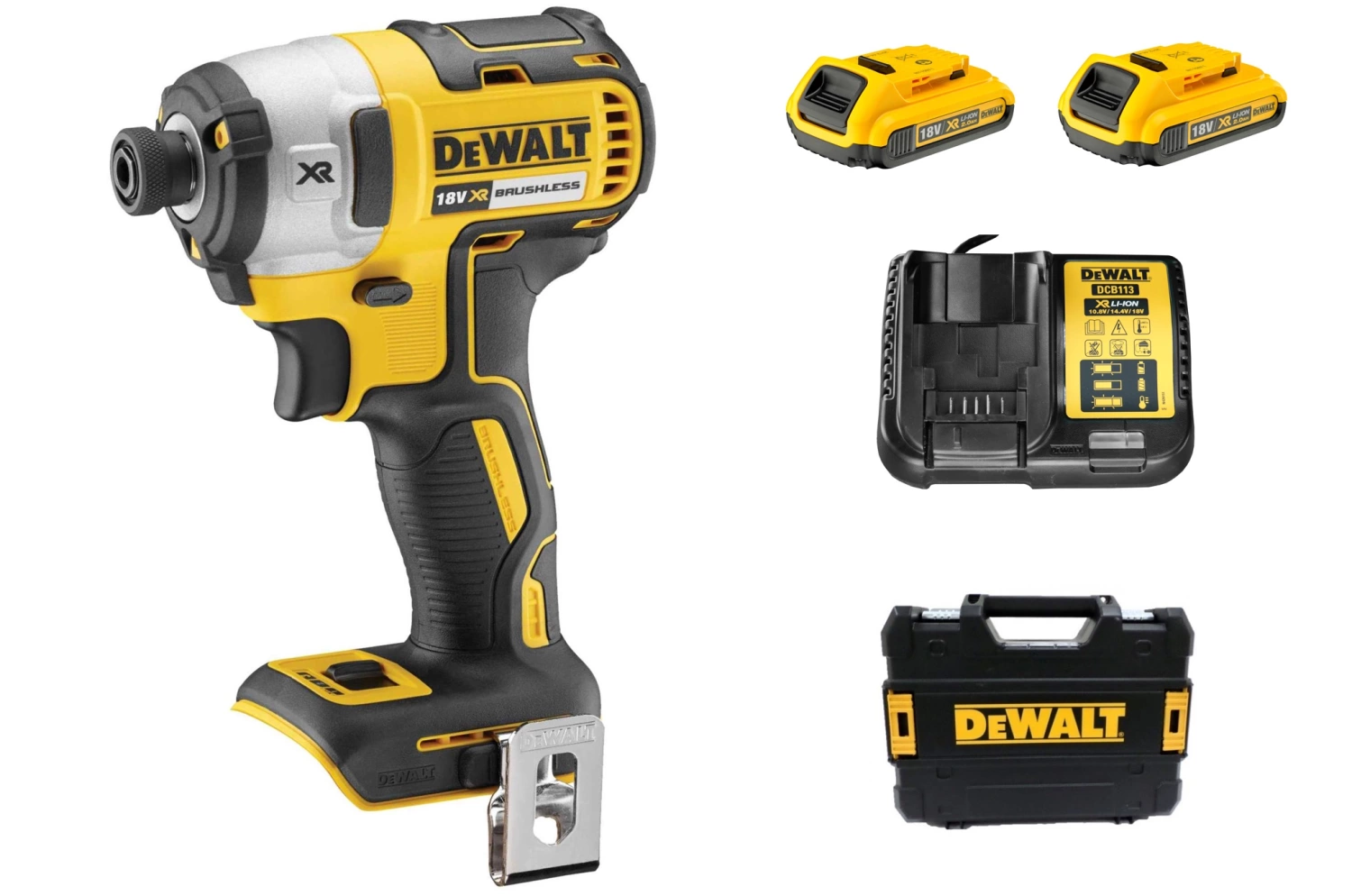 DeWALT DCF887D2-QW 18V Li-ion XR accu slagschroevendraaier set (2x 2.0Ah) in TSTAK - 1/4" - koolborstelloos-image