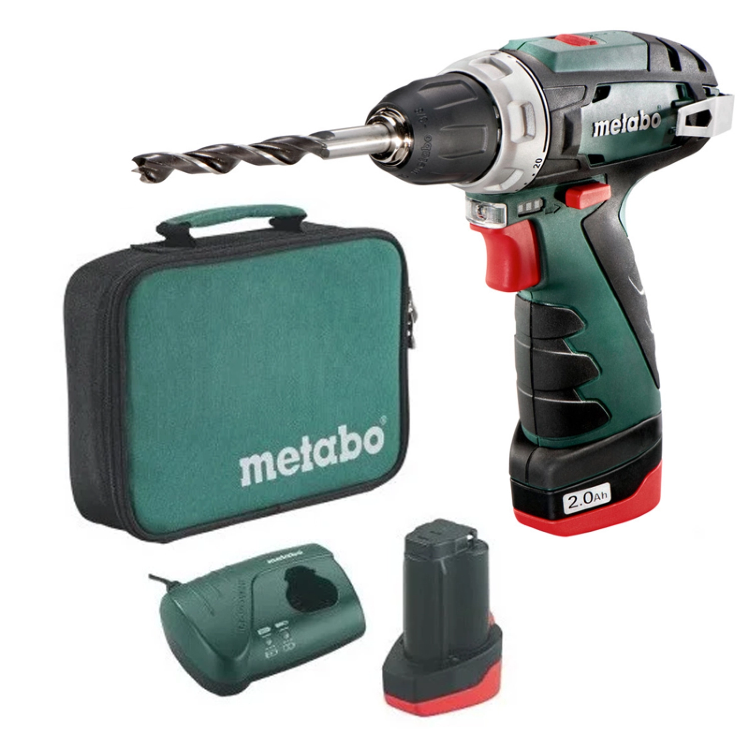 Metabo Powermaxx BS 12V Li-Ion accu boor-/schroefmachine set (1x 2.0Ah accu) in tas-image