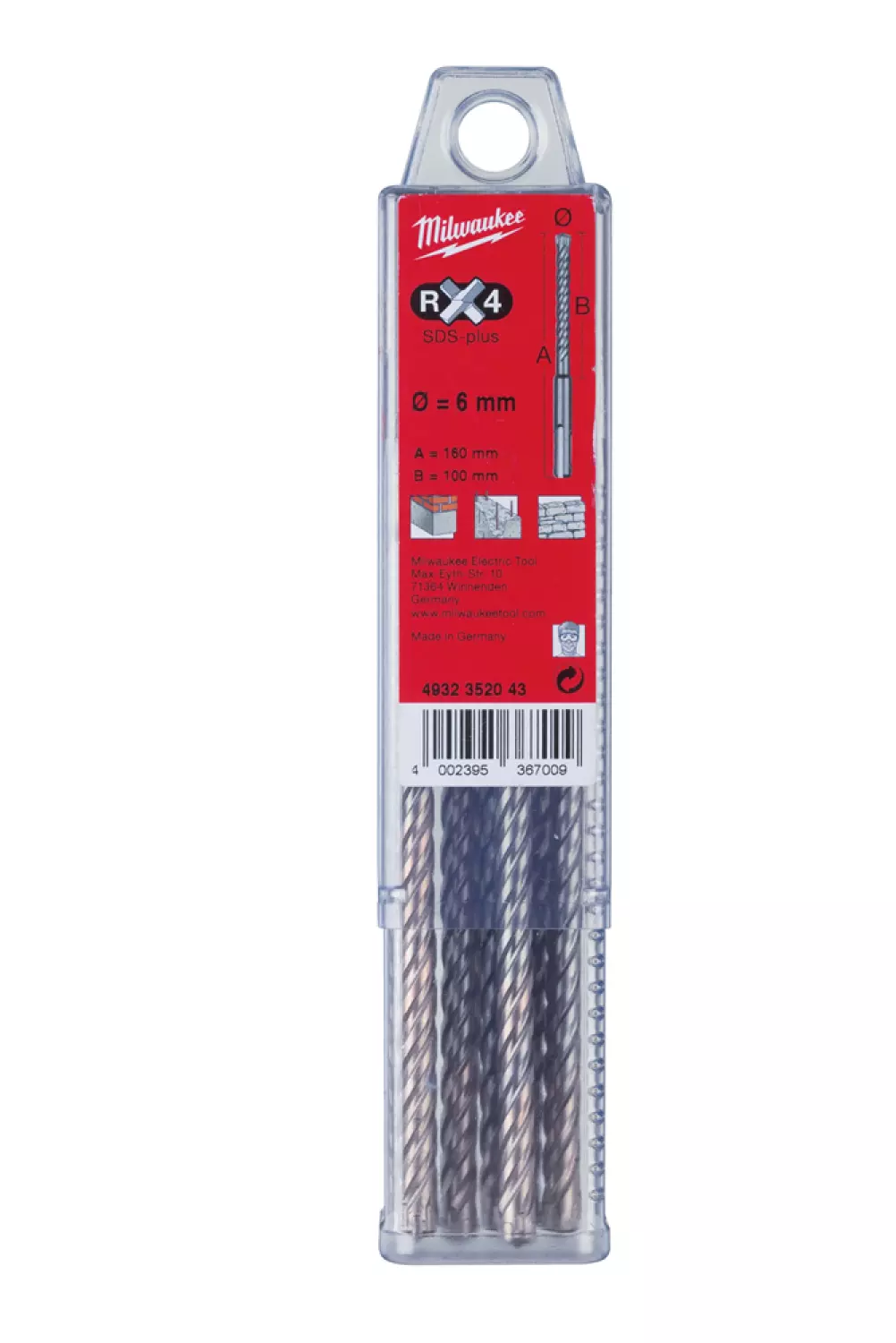 Milwaukee 4932352043 Foret SDS+ - RX4 - 5 x 110 x 160 mm-image