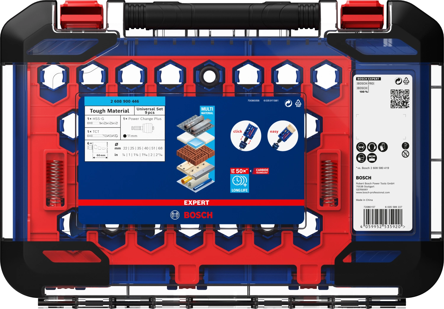 Bosch 2608900446 9-delige Gatzagenset - Expert Tough Material Universal - 22-68mm-image