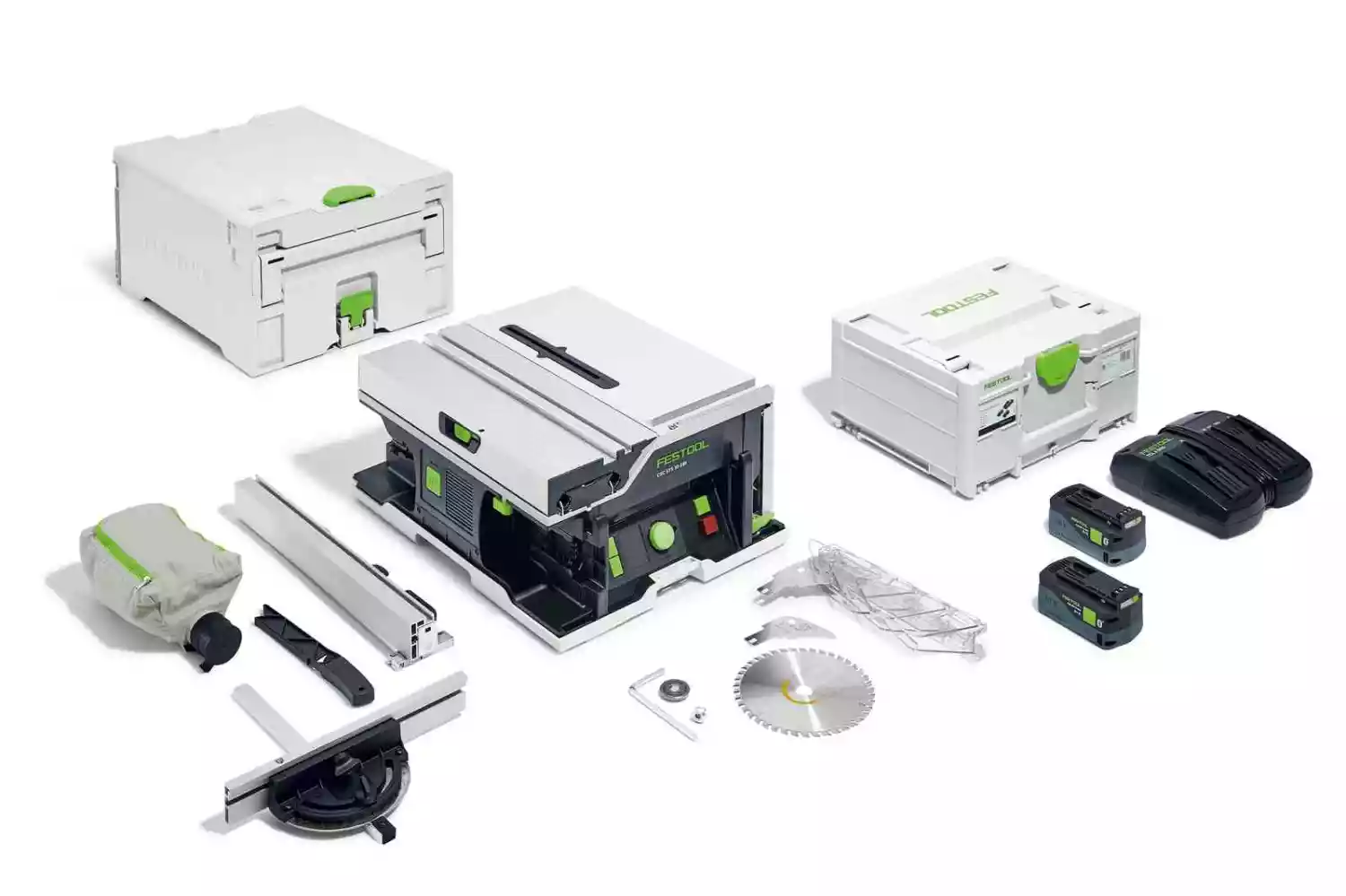 Festool CSC SYS 50 EBI-Plus 36V (2x18V) Scie circulaire sur table sans fil, kit (2x 5,0Ah), avec accessoires-image