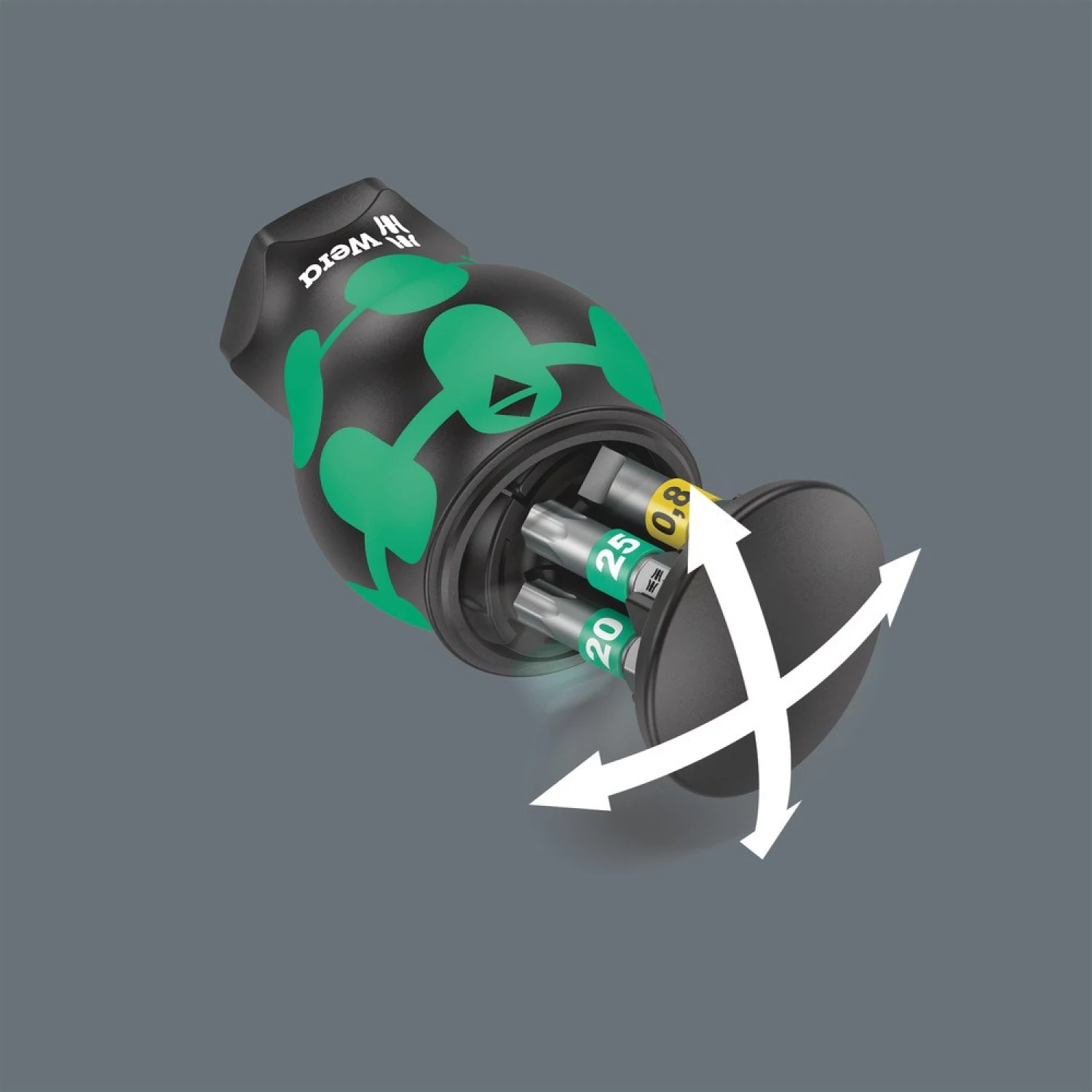 Wera 05008873001 Kraftform Kompakt Stubby Magazin 1 Bitschroevendraaier - 6 in 1 multi-bit-image