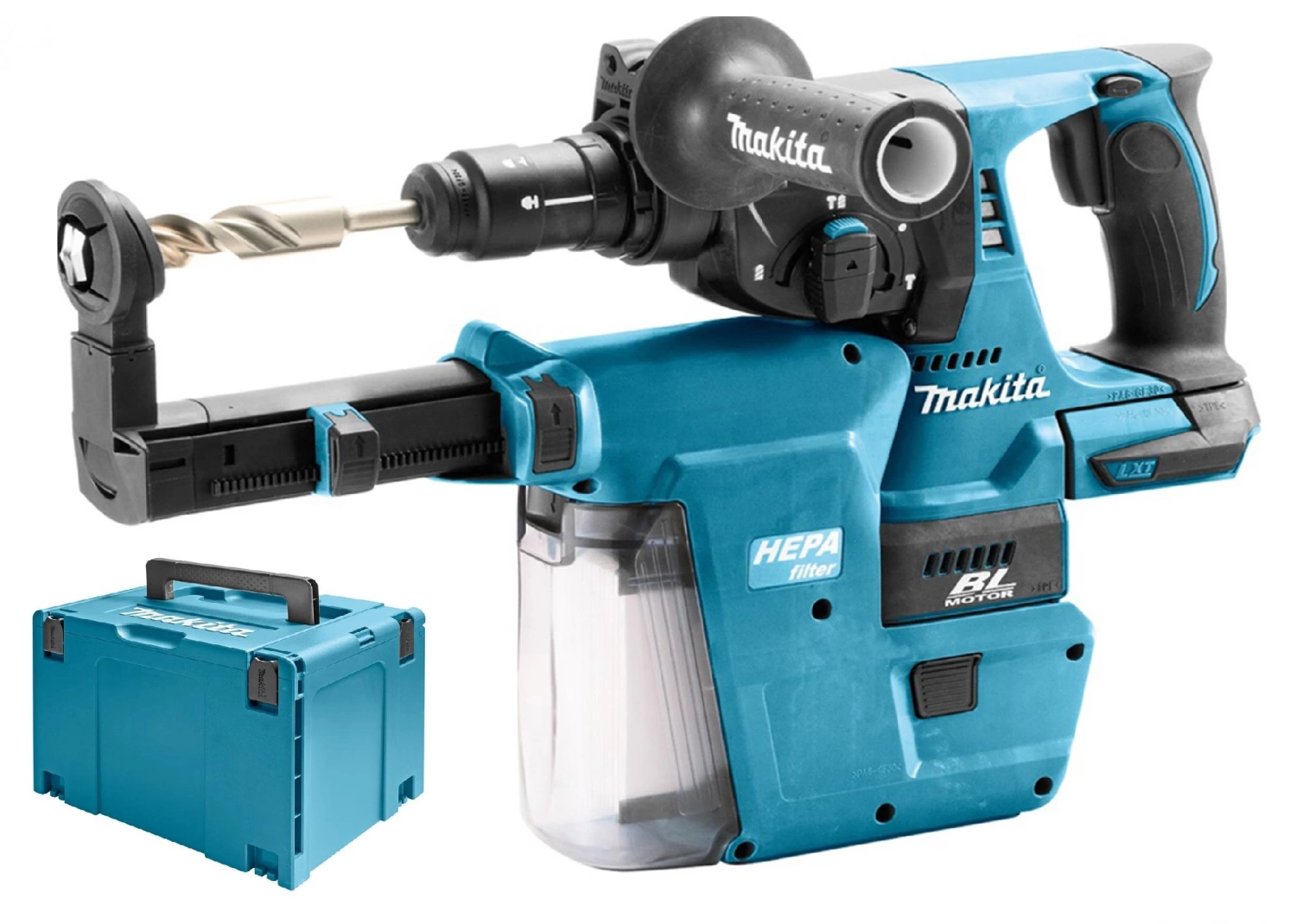 Makita DHR243ZJV Perfo-burineur sans fil - Action rapide et extraction poussière - 18V Li-ion SDS-plus - MAKPAC - 2J - Brushless - Machine seule-image