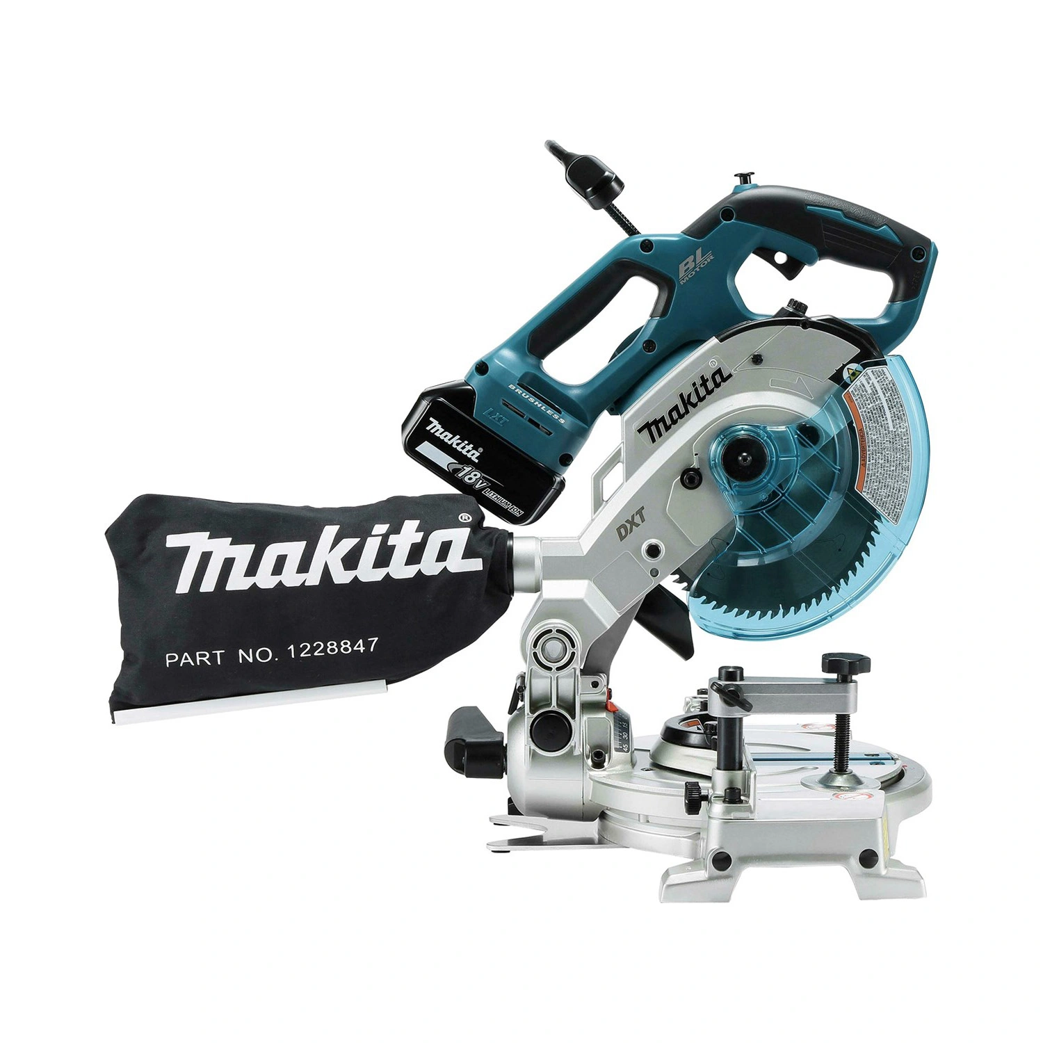 Makita DLS600Z 18V Li-Ion accu afkort- en verstekzaag body - 165 x 20mm - koolborstelloos