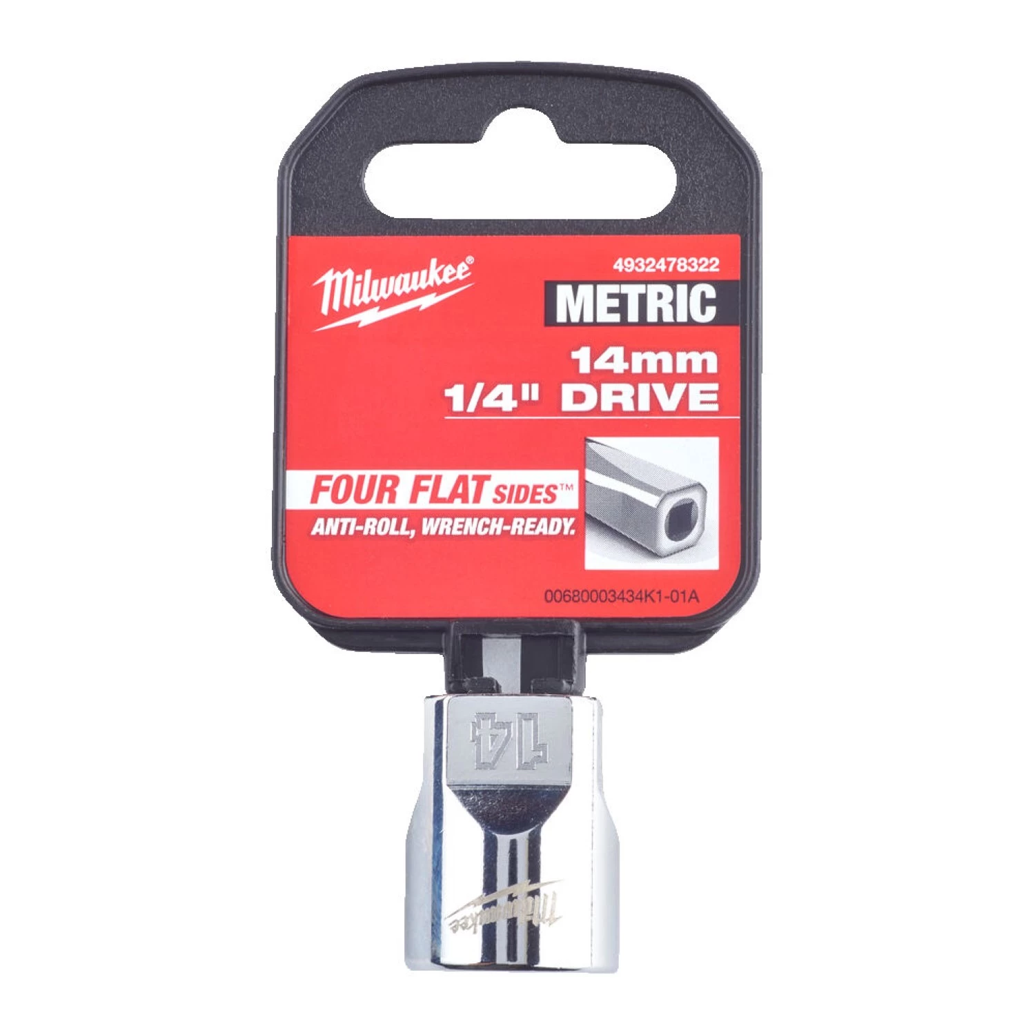 Milwaukee 4932478322 Dop - 1/4" FOUR FLAT™ - 14mm-image