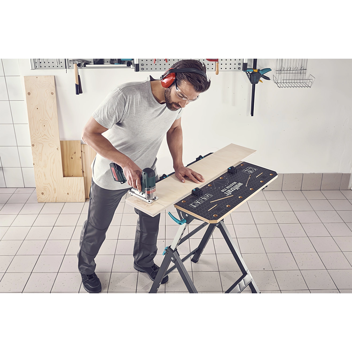 Wolfcraft 6166000 Klembekken met lakpunten voor werkbank - 4st-image