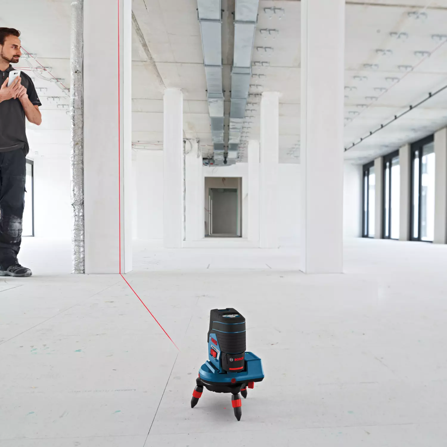 Bosch GCL 2-50 C 12V Li-Ion accu Kruislijnlaser in etui + Statief (BT 150) - 20m-image