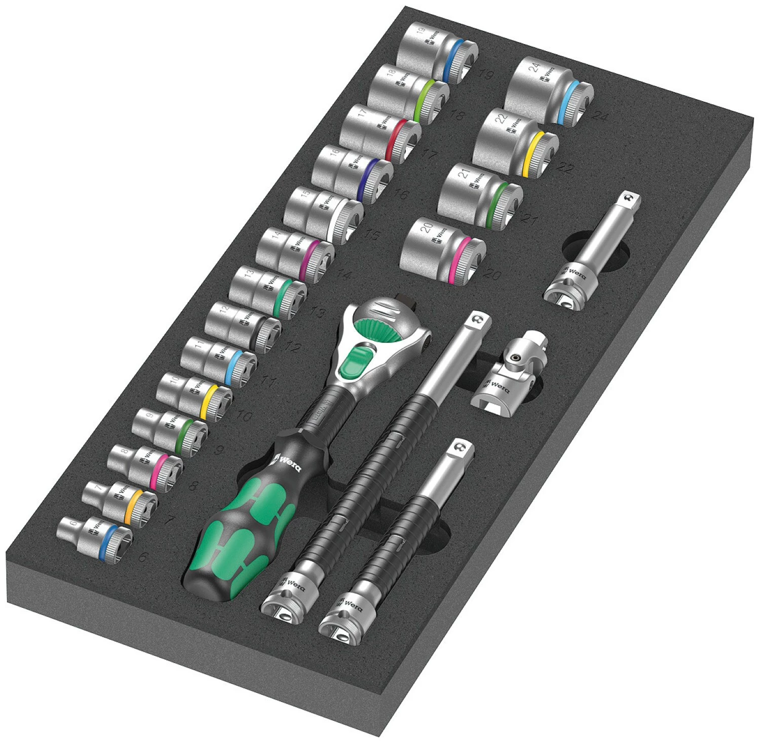 Wera 05150132001 9702 Tool Rebel Gereedschapswagen Stainless XXL 2 gevuld - 202-delig - 7 laden
