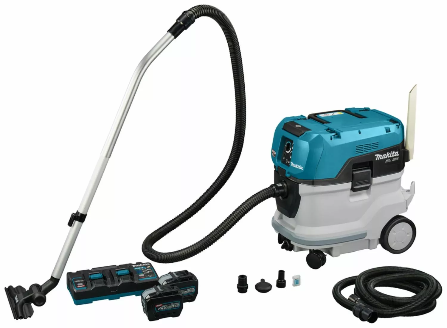 Makita VC006GML22 XGT 2x40V Max Li-Ion accu Stofzuiger set (2x 8,0 Ah accu) nat en droog - M-image