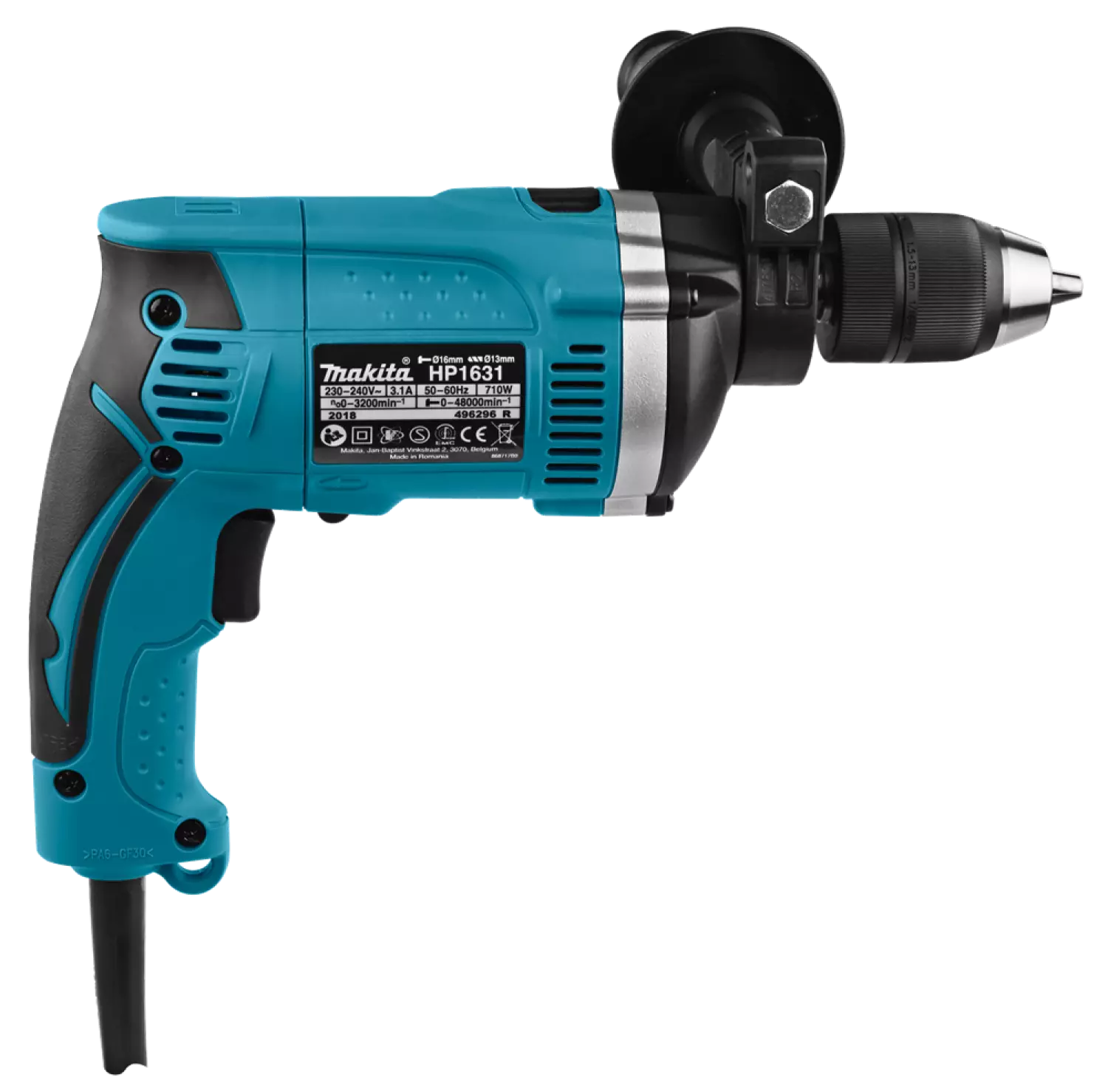 Perceuse à Percussion Makita HP1631K - dans coffret - 710W-image