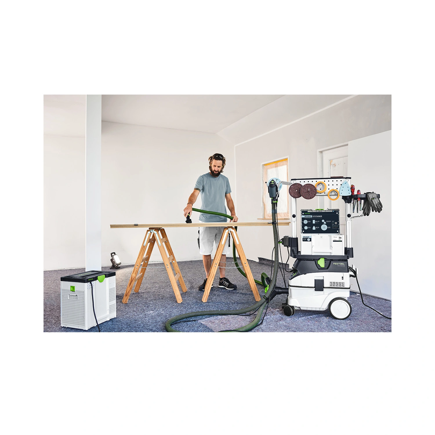 Festool DTSC 400-Basic 18V Li-Ion accu deltaschuurmachine body in systainer - 100x150mm
