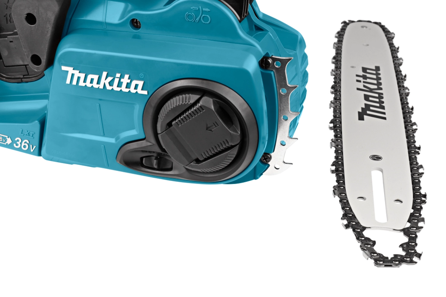 Makita DUC353PG4J 2x18V Li-Ion accu kettingzaag set (4x 6,0Ah) incl. Mbox - 35cm - koolborstelloos-image