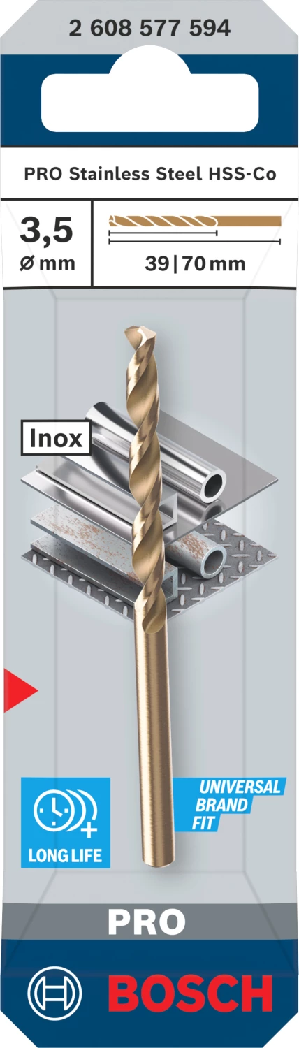 Bosch PRO 2608577594 Foret à métaux HSS-CO - 3,5 x 39 x 70 mm