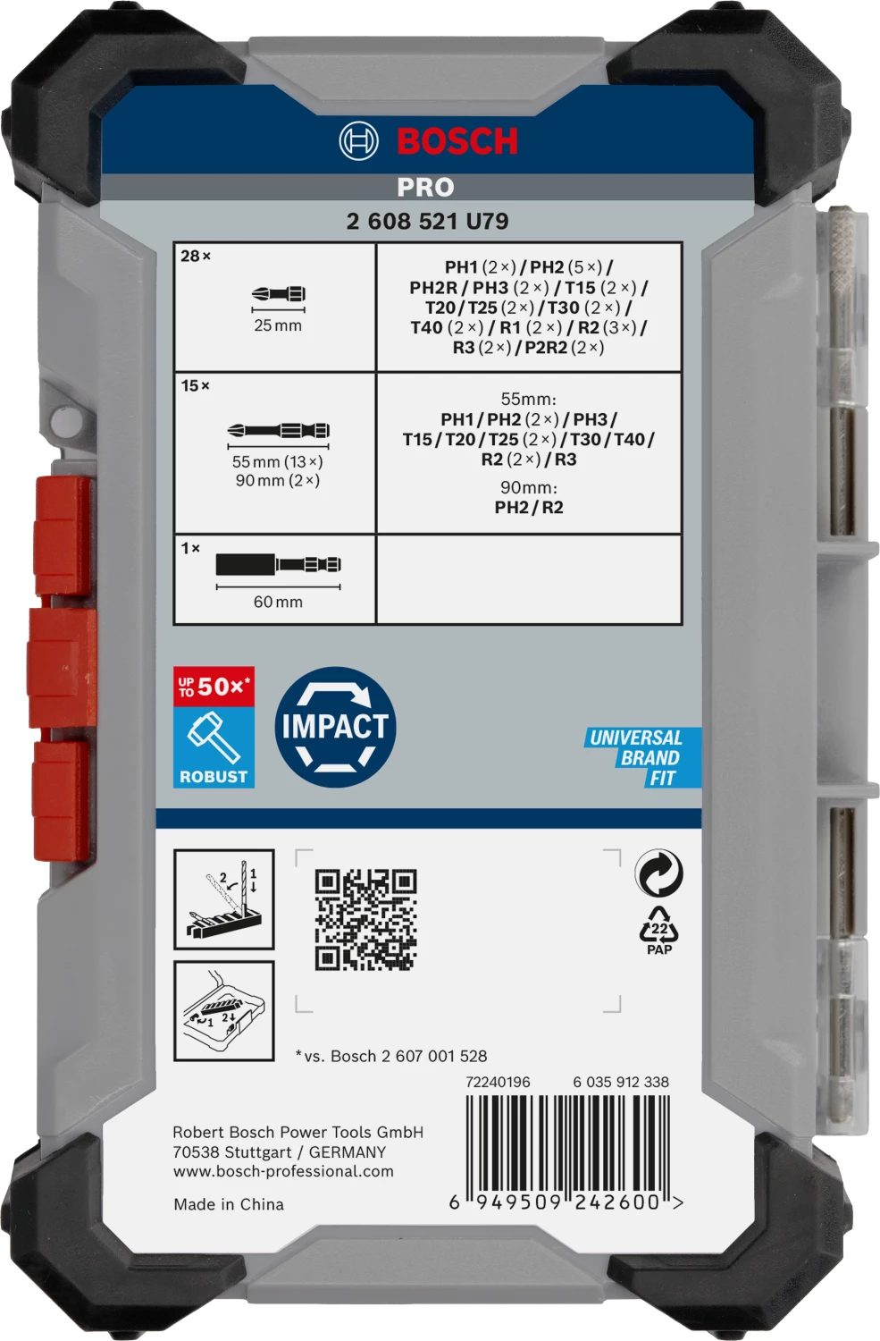 Bosch 2608521U79 Jeu de 44 embouts de tournevis à chocs PRO-image