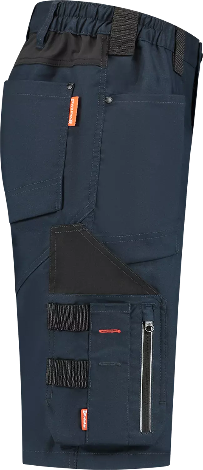 Workman 9023 STRETCH Bermuda Werkbroek P2S - Navy / Black - Maat 60 (44/36)-image