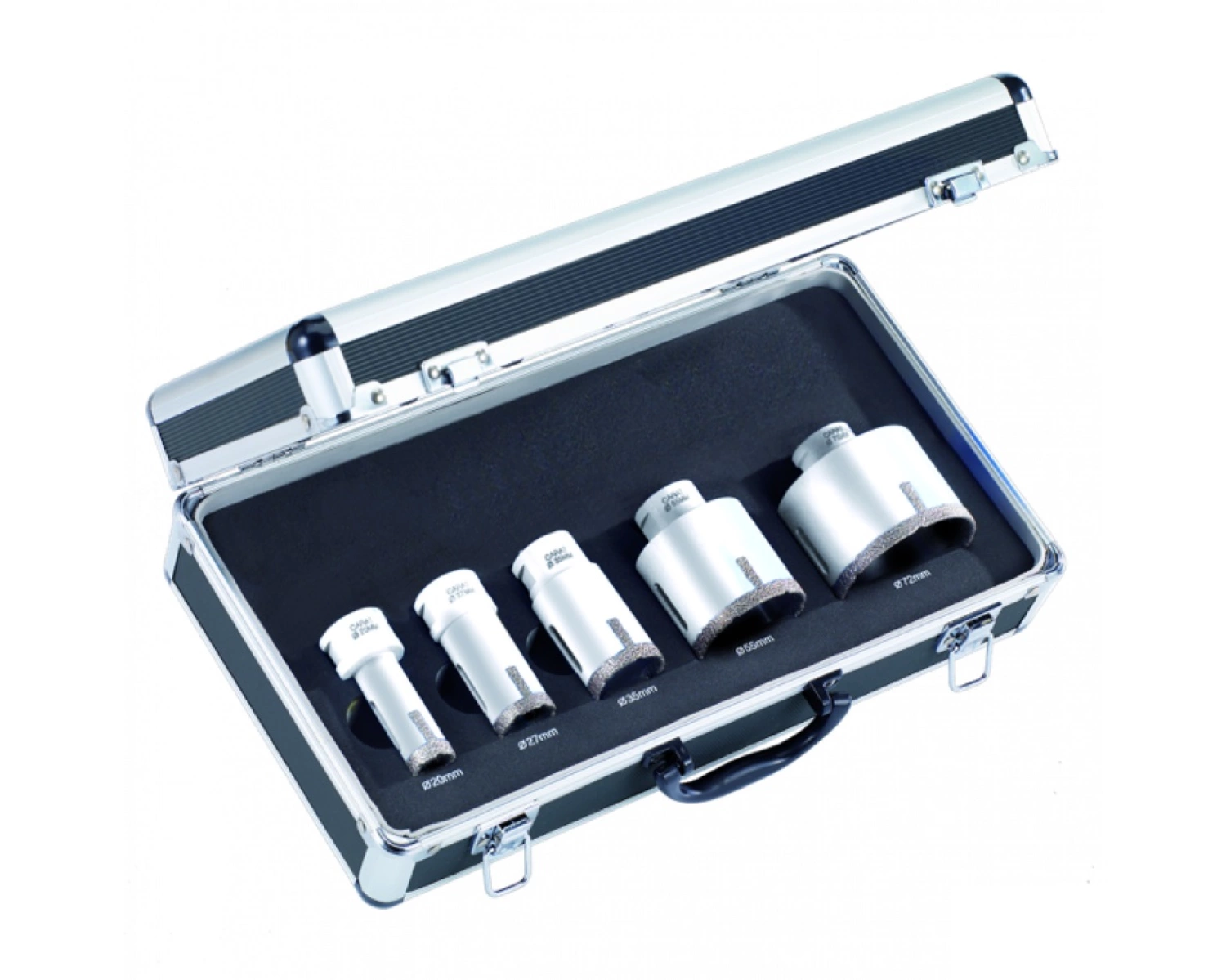 Carat EHSSET02NF Diamantdroogboorset voor tegels en natuursteen - 20 / 27 / 35 / 55 / 72mm-image