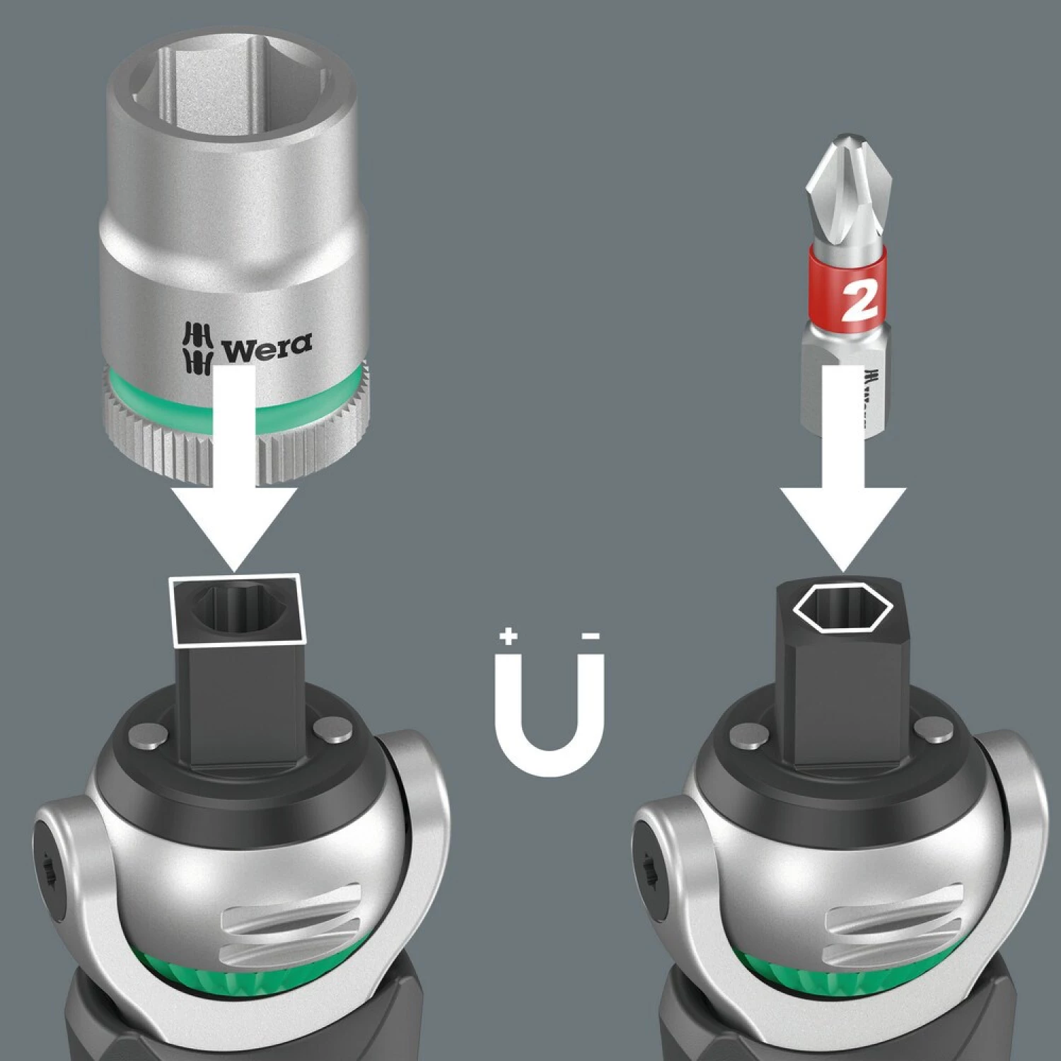 Wera 05004285001 27-delige 8009 Zyklop Pocket Set 4 Ratel- en doppenset - 3/8" + 1/4"-image