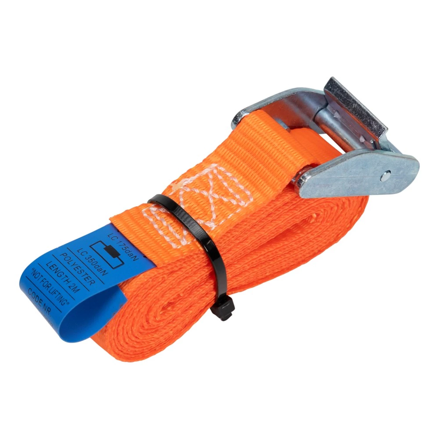 Konvox LAZE1425-0002 Spanband eindloos met klemgesp HD - 2m x 25mm - 350 daN - Oranje-image