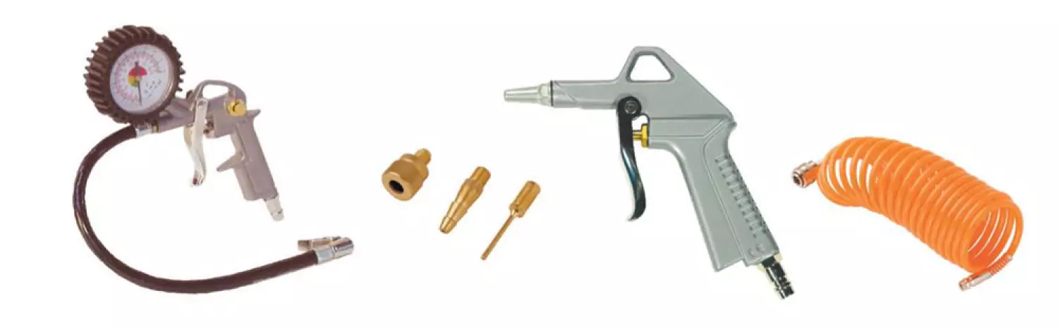 Stanley 8215250STN596 Compresseur - Sans huile - 10 bars + 6 pièces 9045717STN Jeu d'outils pneumatiques-image