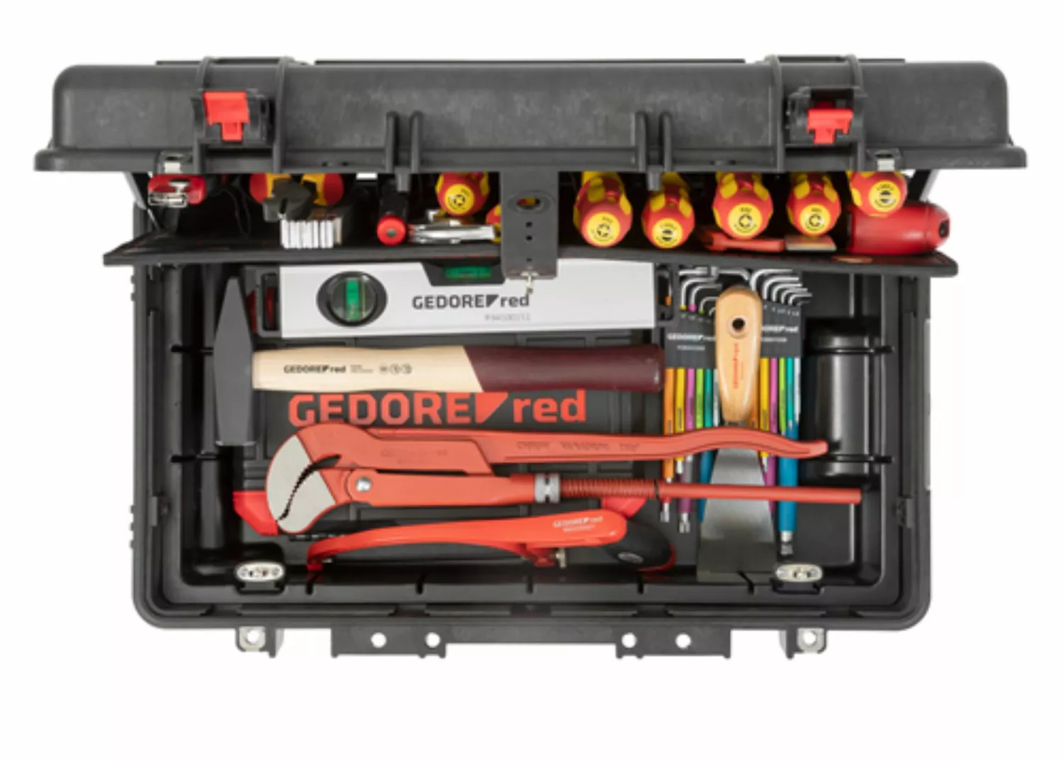 Gedore RED R21902072 - Set d'outils sanitaires en mallette mobile - 72 pièces.-image