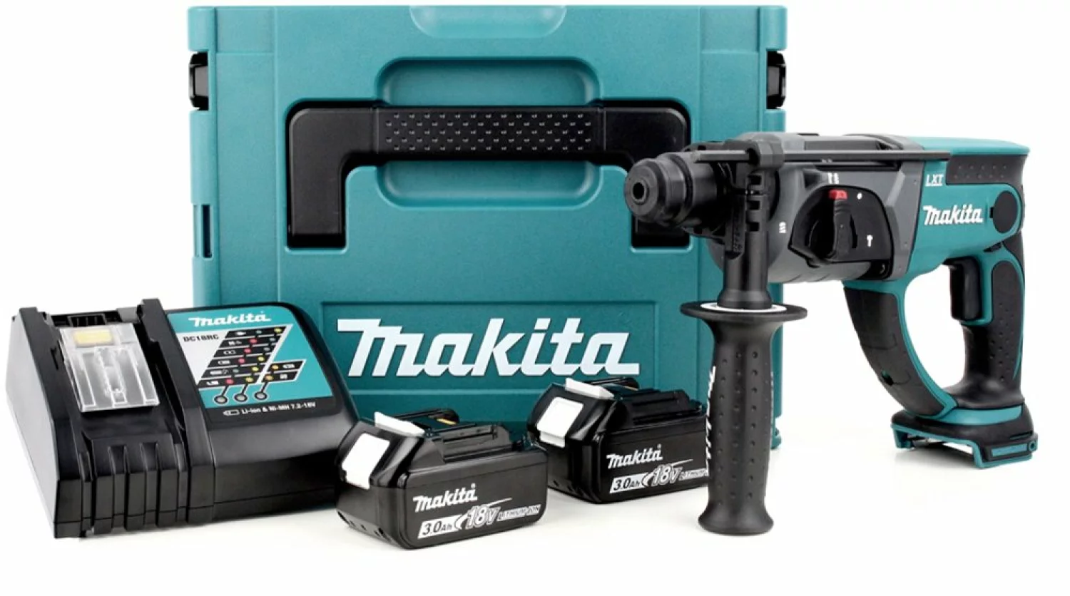 Makita DHR202RFJ 18V Li-Ion Accu SDS-plus combihamer set (2x 3.0Ah accu) in Mbox - 2J-image