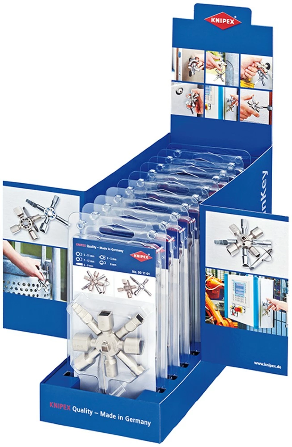 Knipex 00 19 11 V01 Toonbankdisplay incl. 10 Twinkey schakelkastsleutels